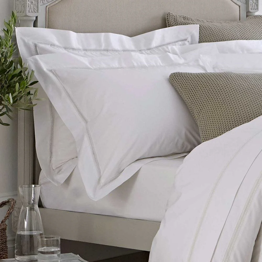 200 Thread Count Percale Fitted Sheet - White - Image 3