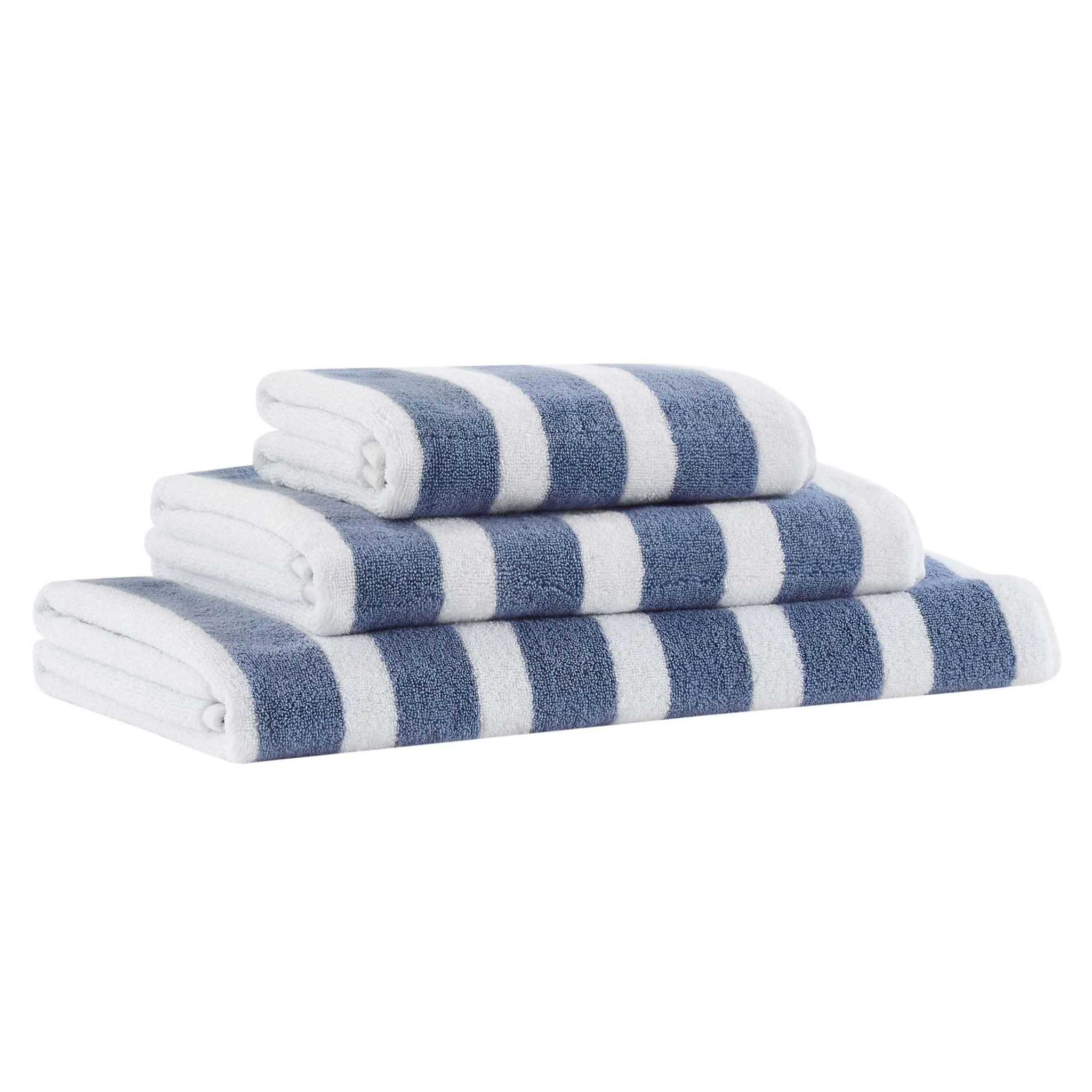 Algarve Luxury Stripe Towel Collection - French Blue - Image 3
