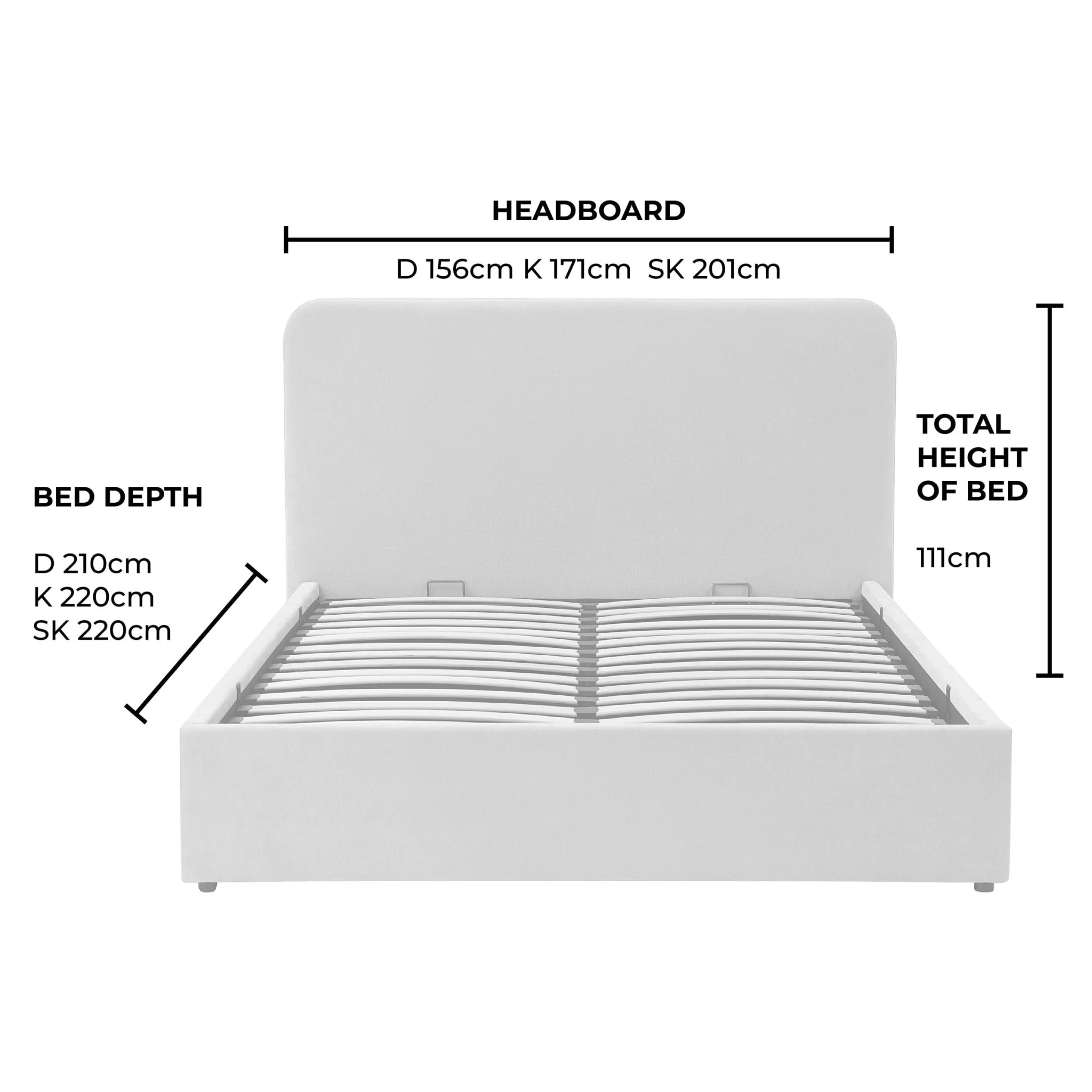 Ascot Ottoman Storage Bed - Stone Grey - Image 14