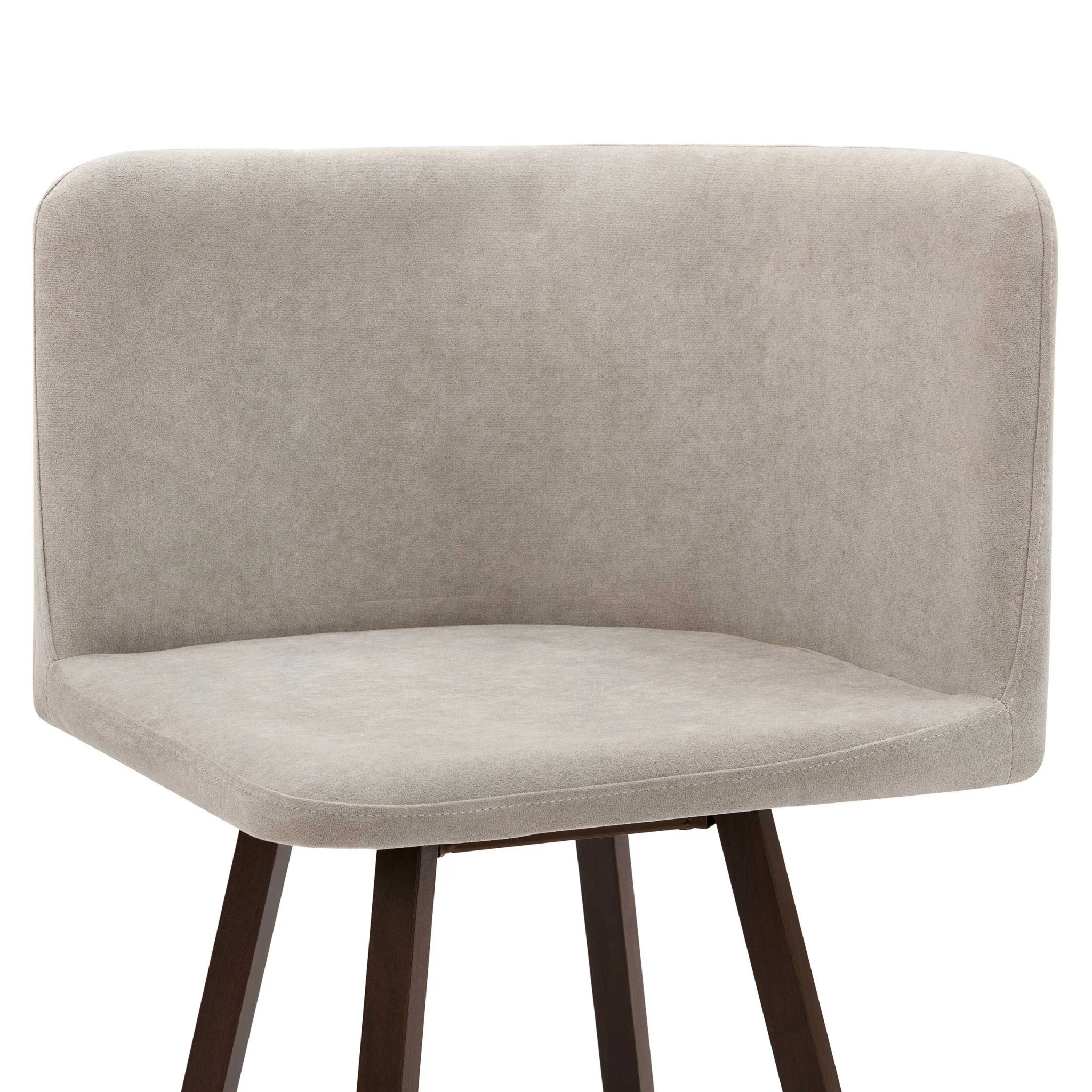 Ava Space Saver 4 Seater Dining Table and Chairs - Walnut/Stone - Image 6