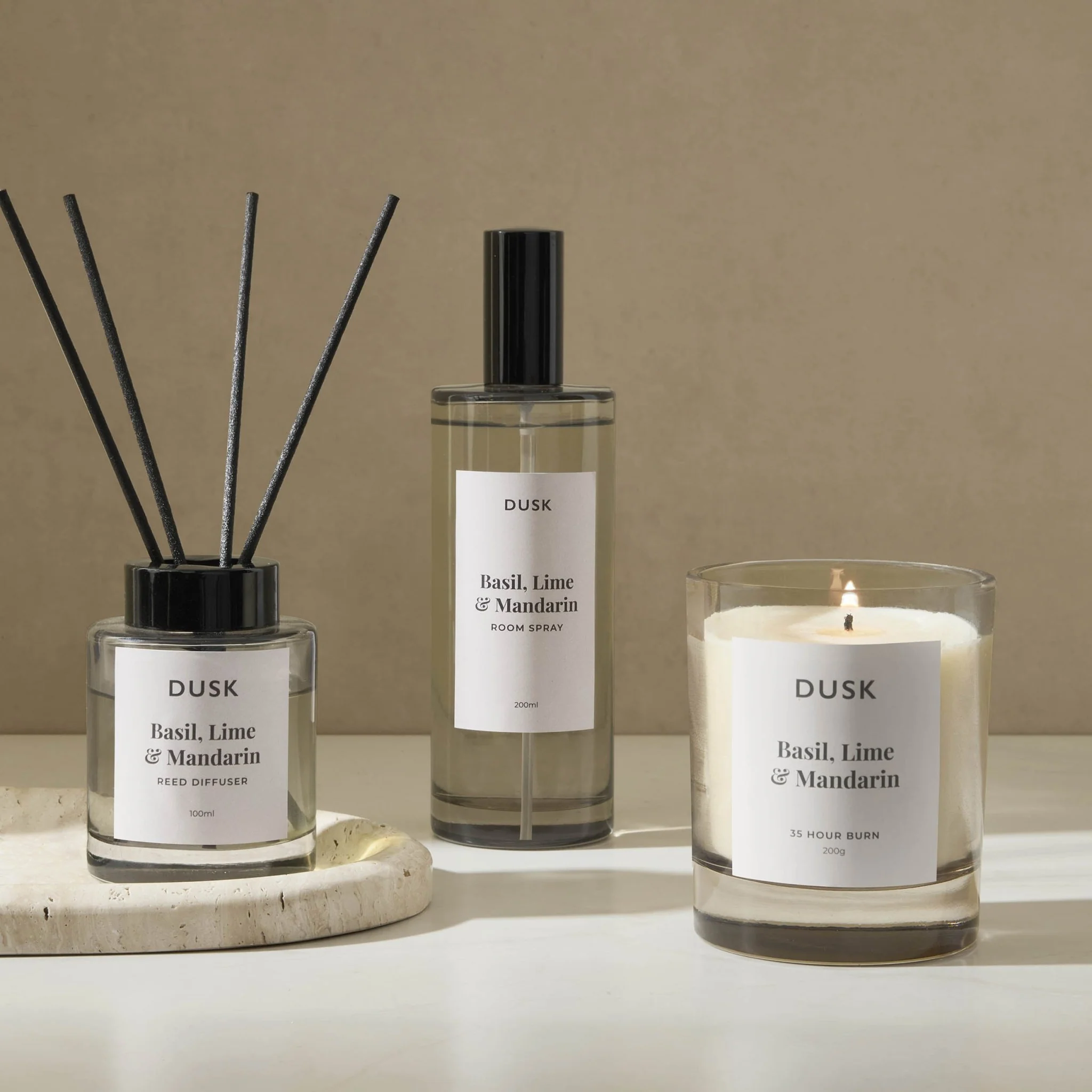 Basil, Lime and Mandarin Fragrance Range - Pack of 3