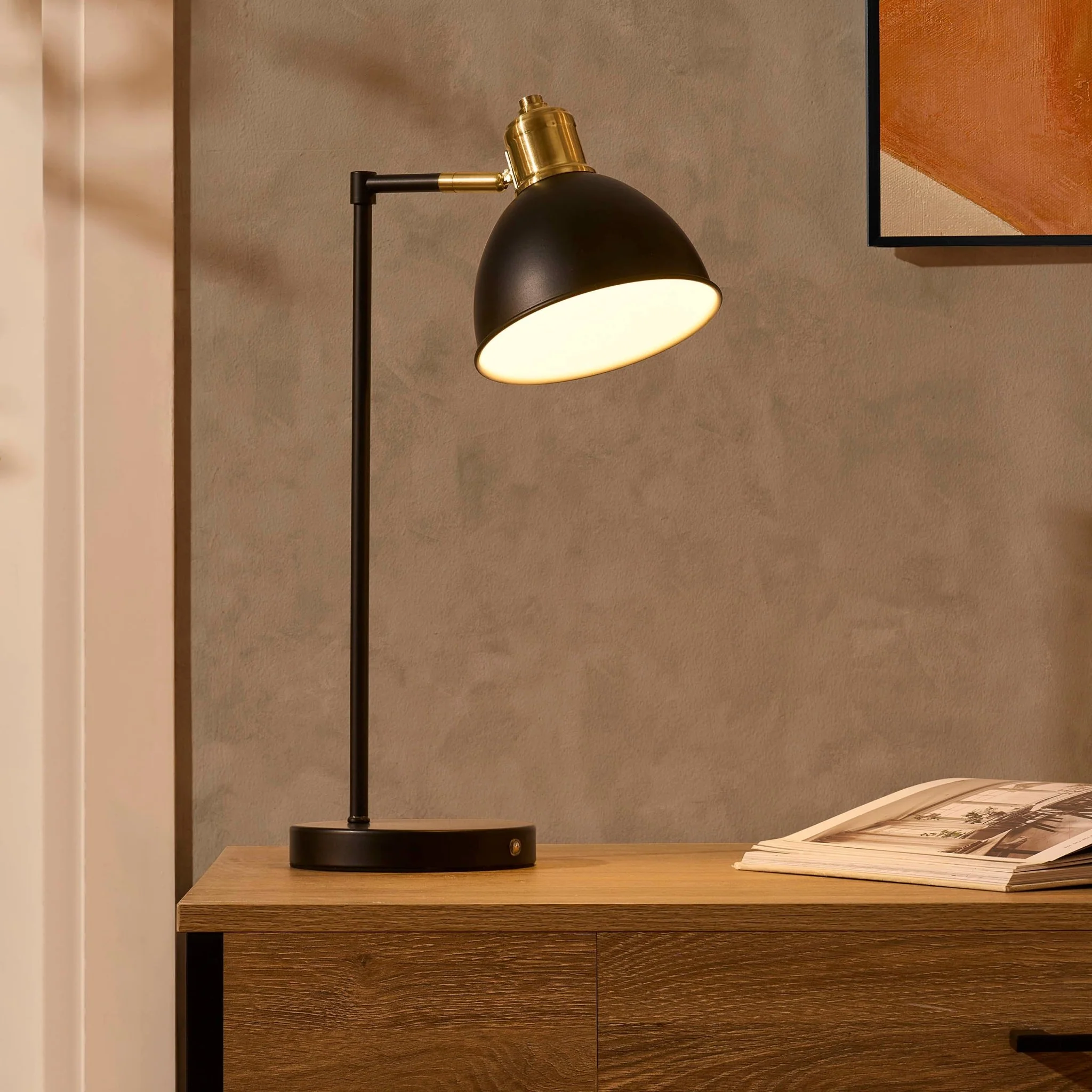 Bernie Classic LED Rechargeable Desk Lamp - Black