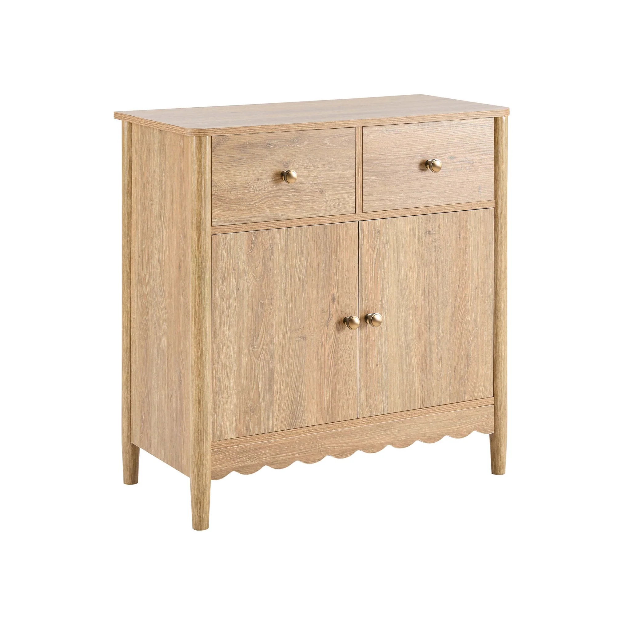 Betty 2 Door Sideboard with Drawers - Light Wood - Image 3
