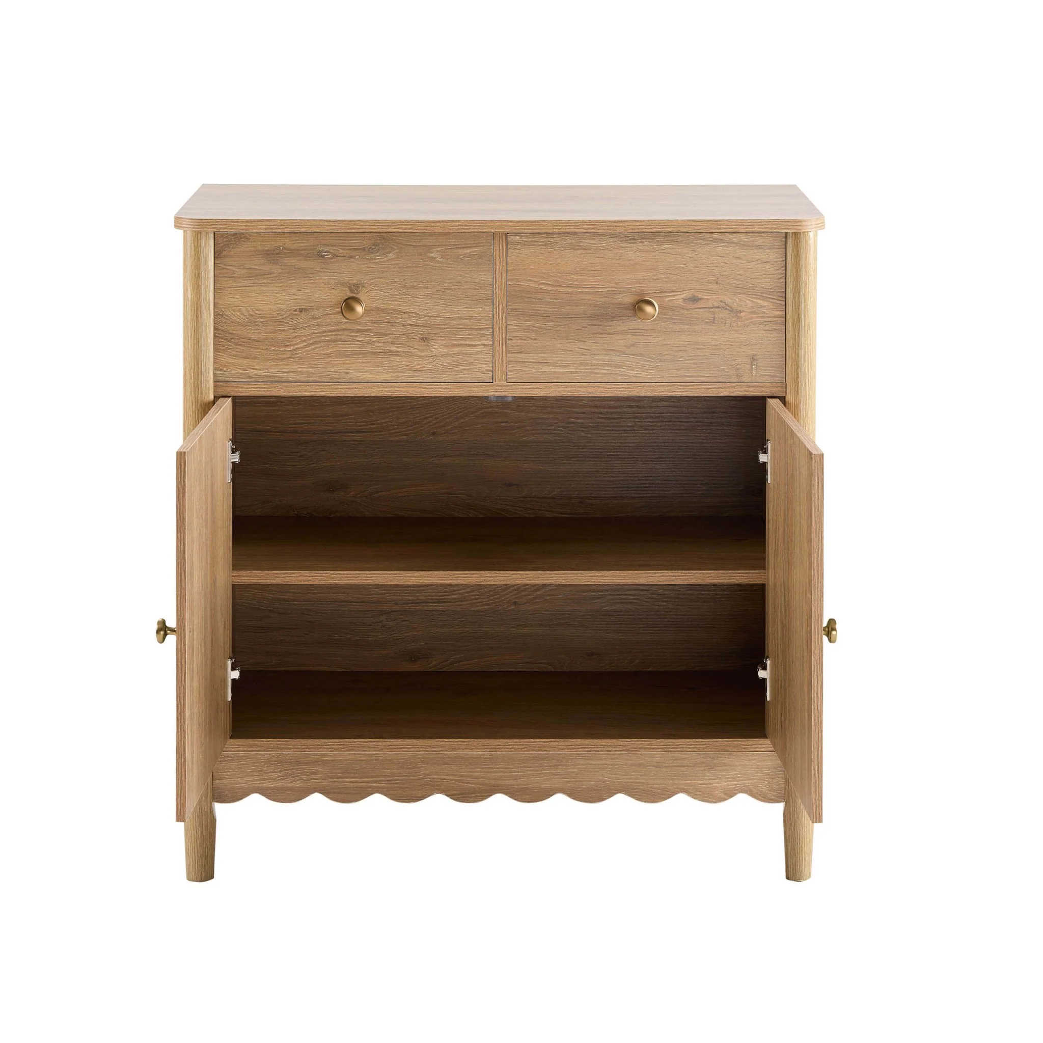 Betty 2 Door Sideboard with Drawers - Light Wood - Image 5