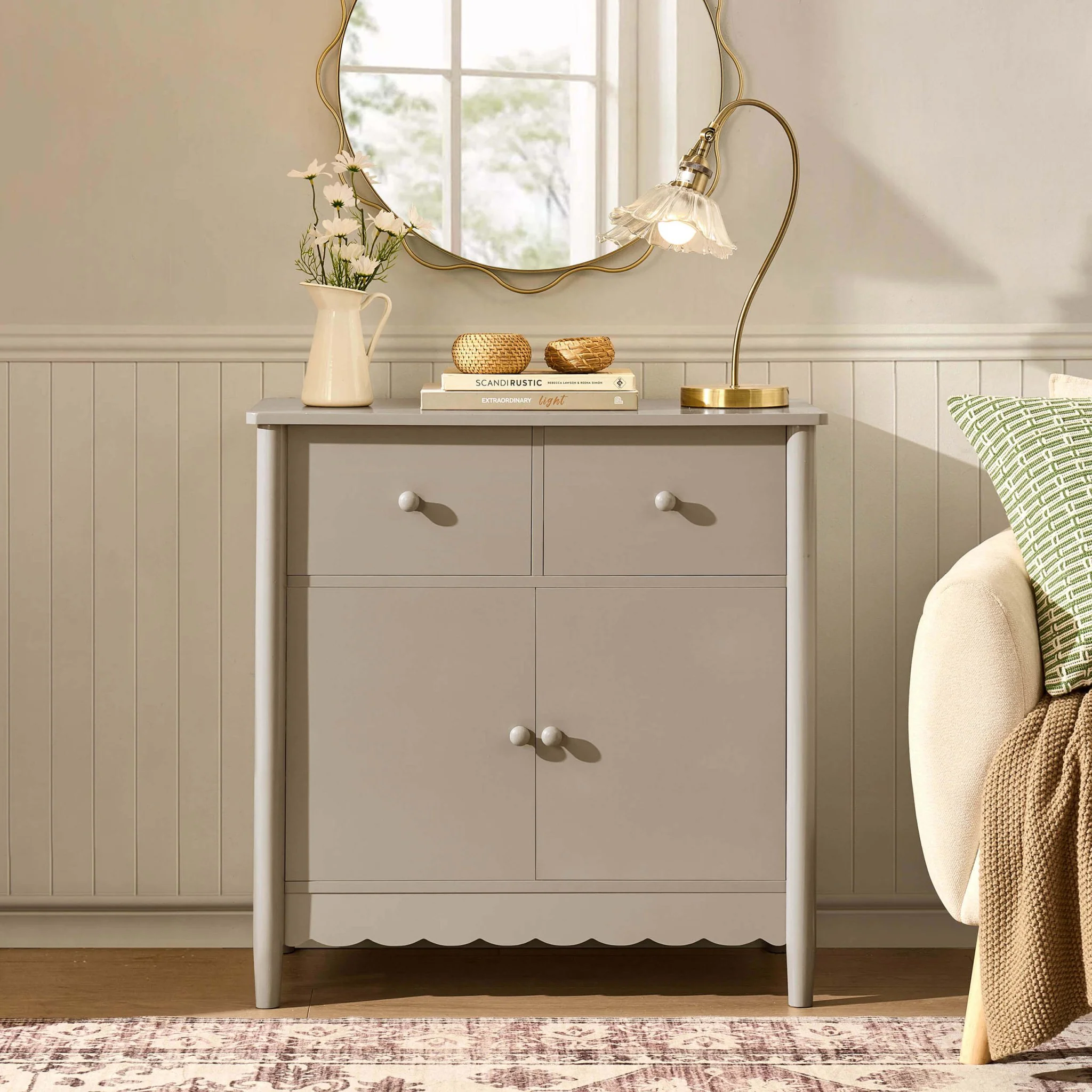 Betty 2 Door Sideboard with Drawers - Taupe - Image 9