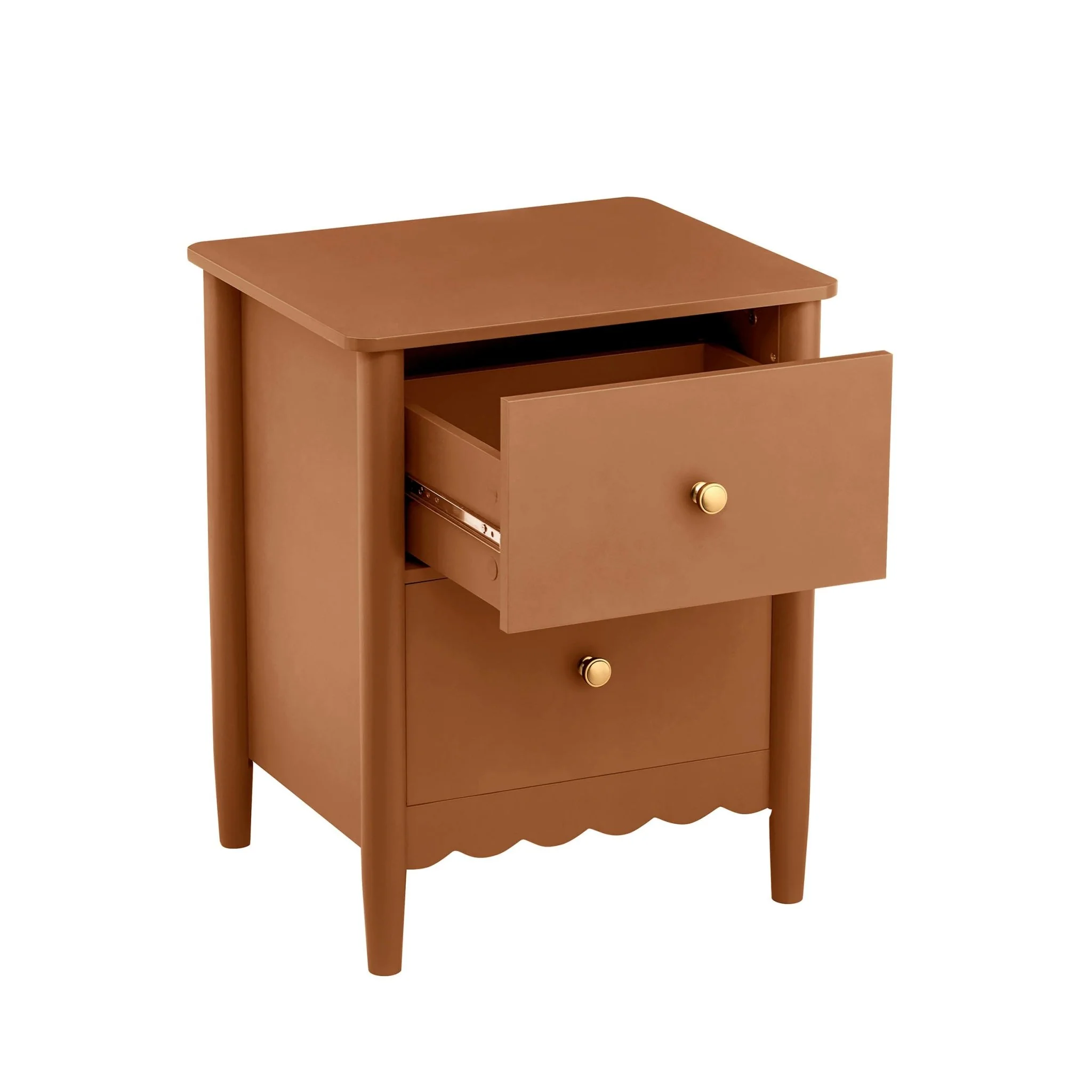 Betty 2 Drawer Bedside Table - Orange - Image 7