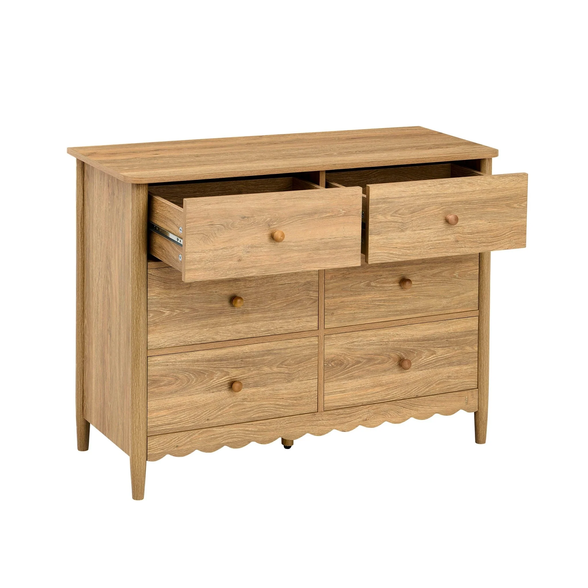 Betty 6 Drawer Chest - Light Wood - Image 14