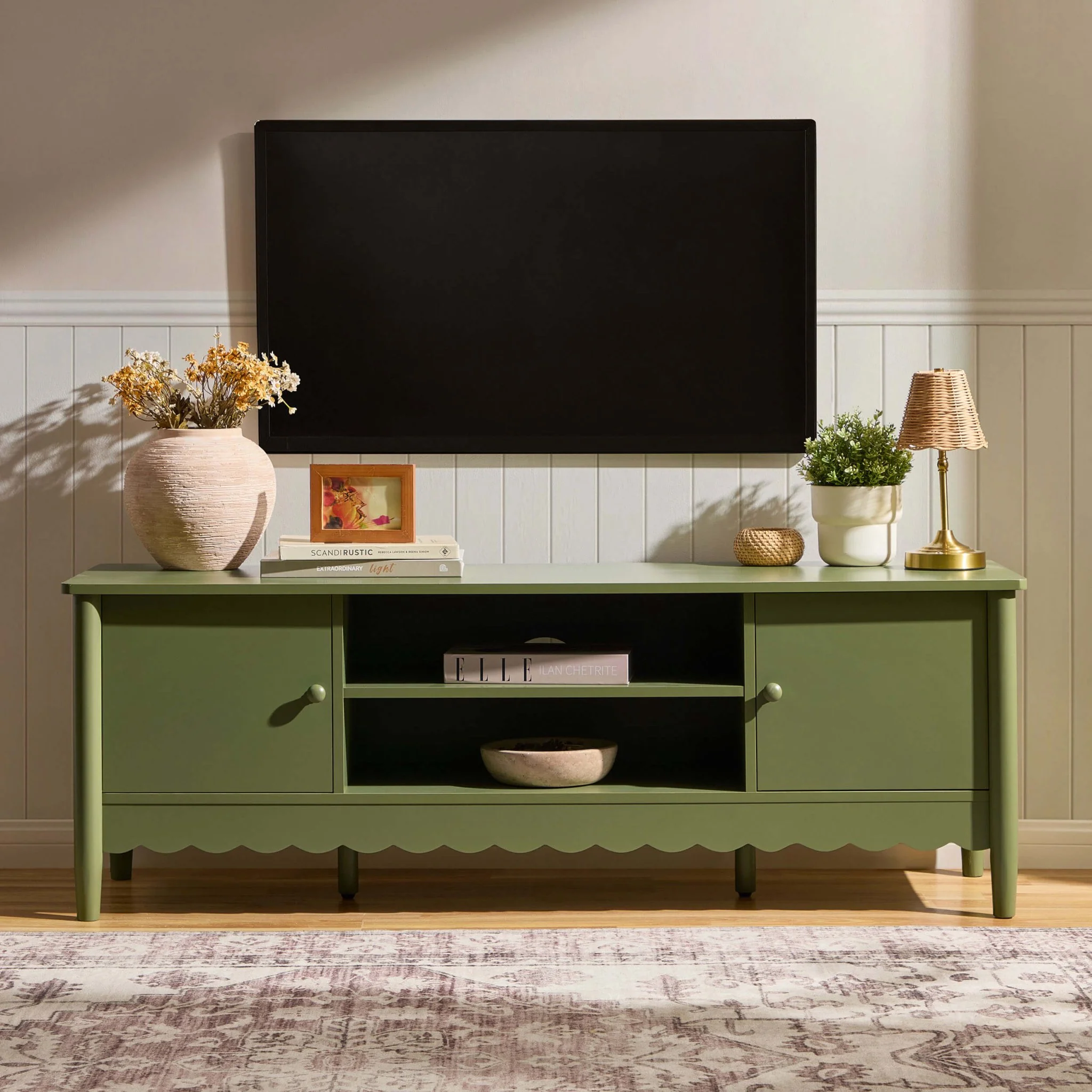 Betty Tv Unit for TVs up to 60" - Olive - Image 8