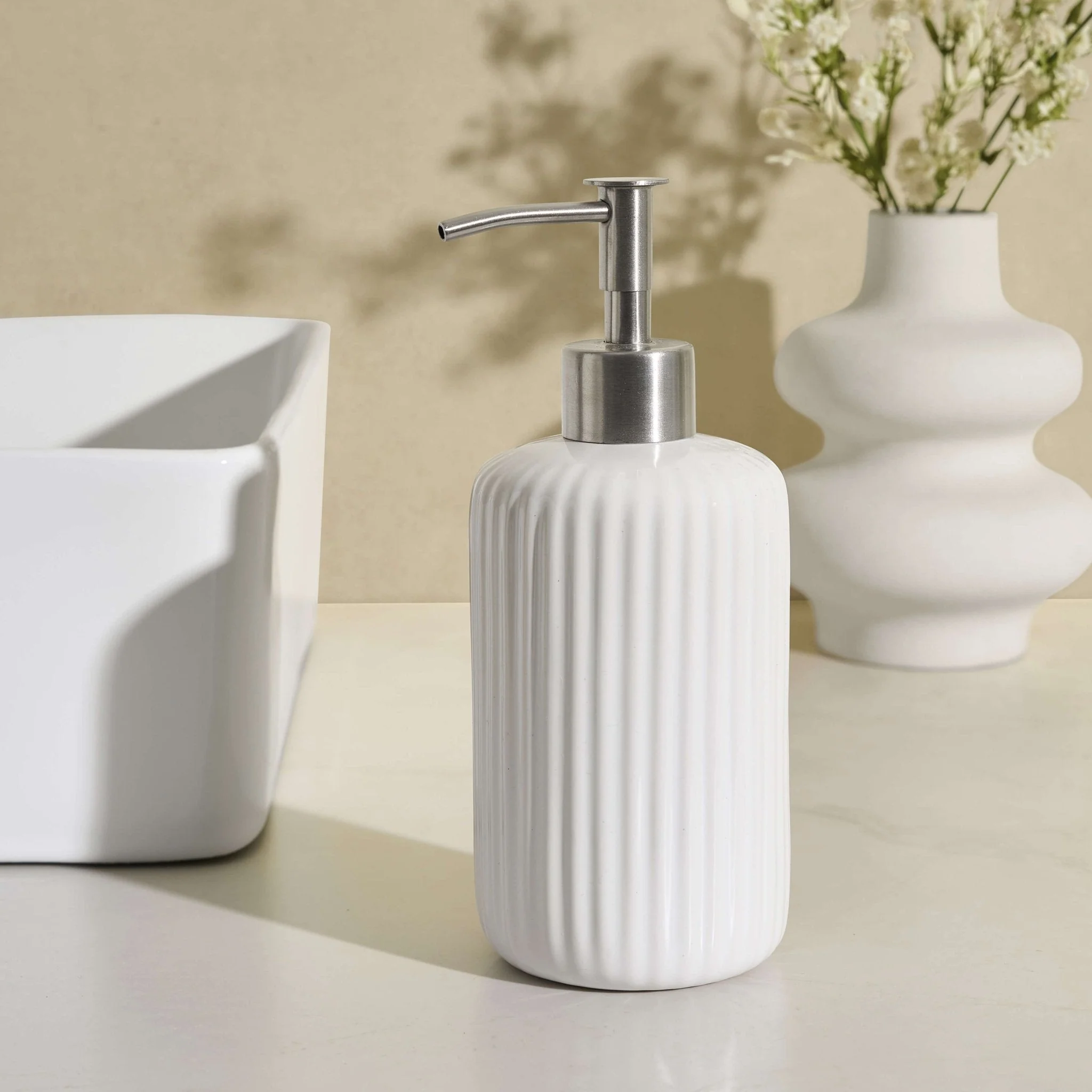 Blake Ribbed Glaze Accessories Bundle - Set of 2 - White - Image 3