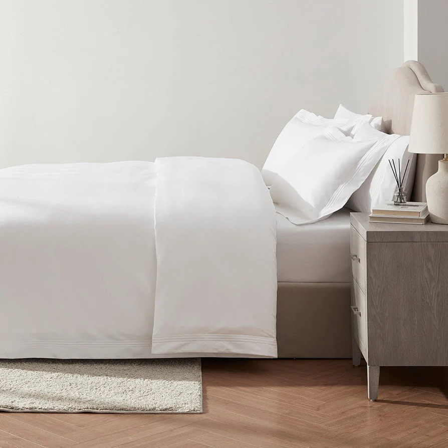 Bloomsbury 1000 Thread Count Duvet Cover - White - Image 3