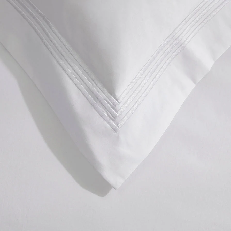 Pair of Bloomsbury 1000 Thread Count Oxford Pillowcases - White - Image 2