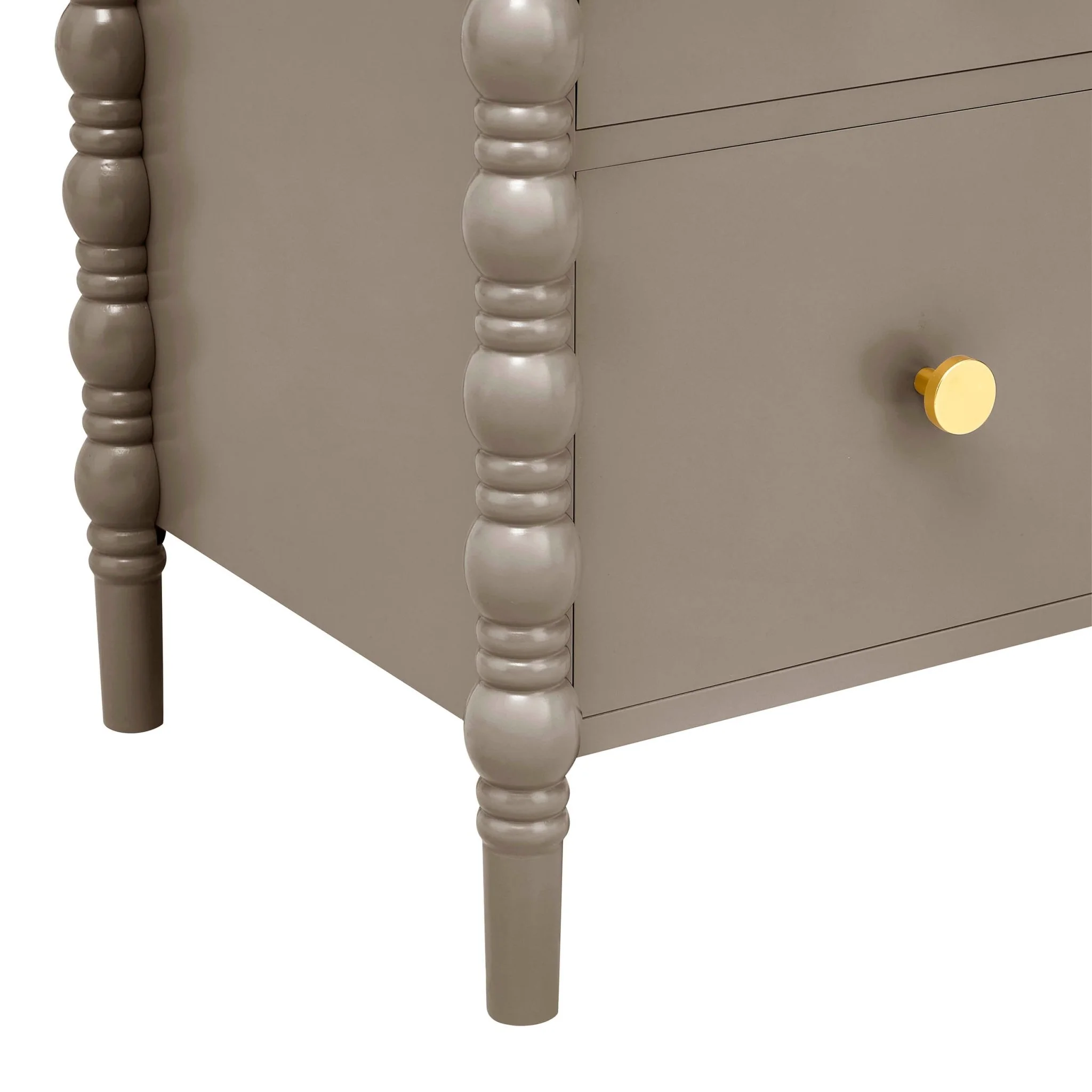 Bonnie Bobbin 2 Drawer Bedside Table - Taupe - Image 8