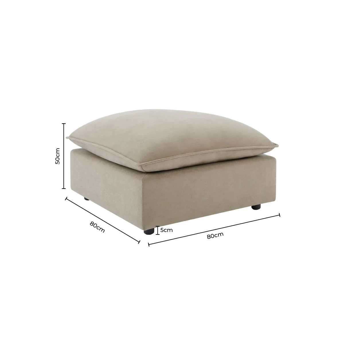 Boston Pouffe - Sand - Image 7