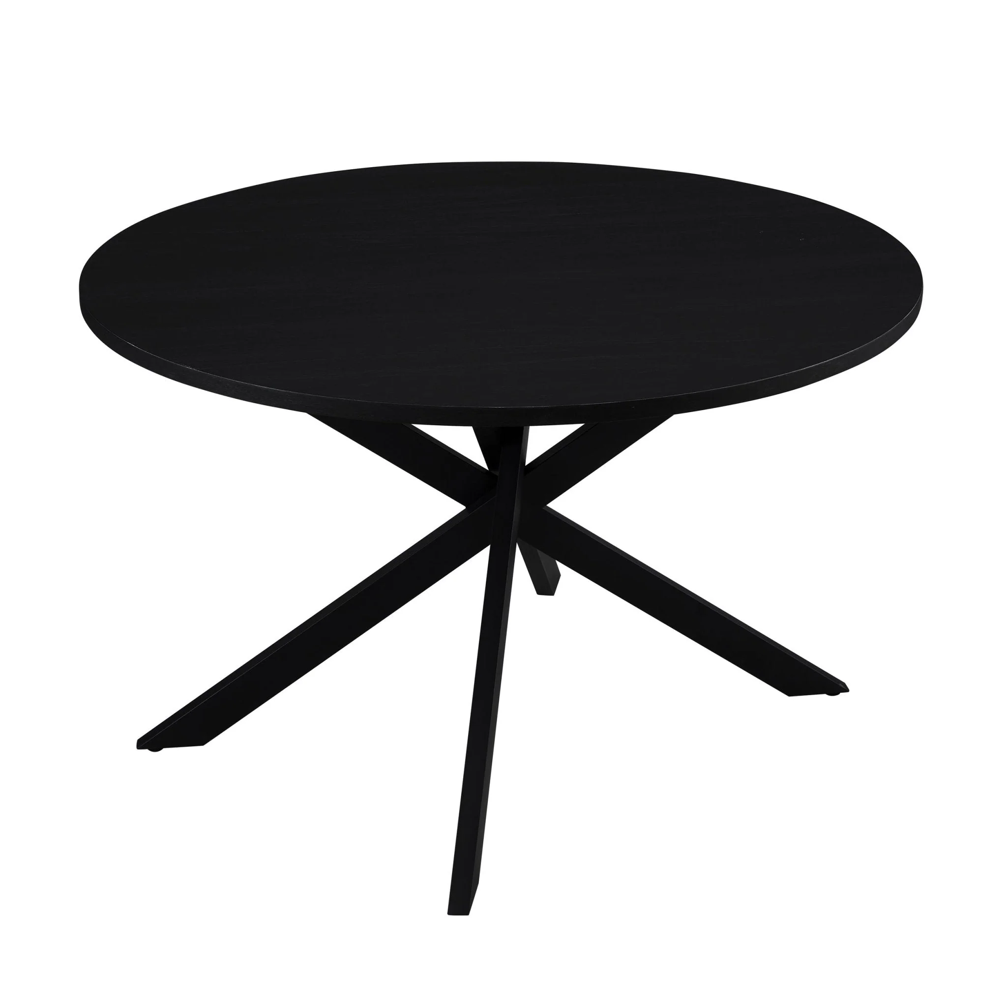 Brooke Round 4-6 Seater Dining Table - Black - Image 3