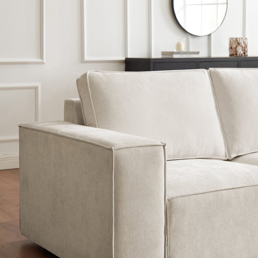 Brooklyn Large Right Hand L-Shape Sofa - Ivory - Image 7