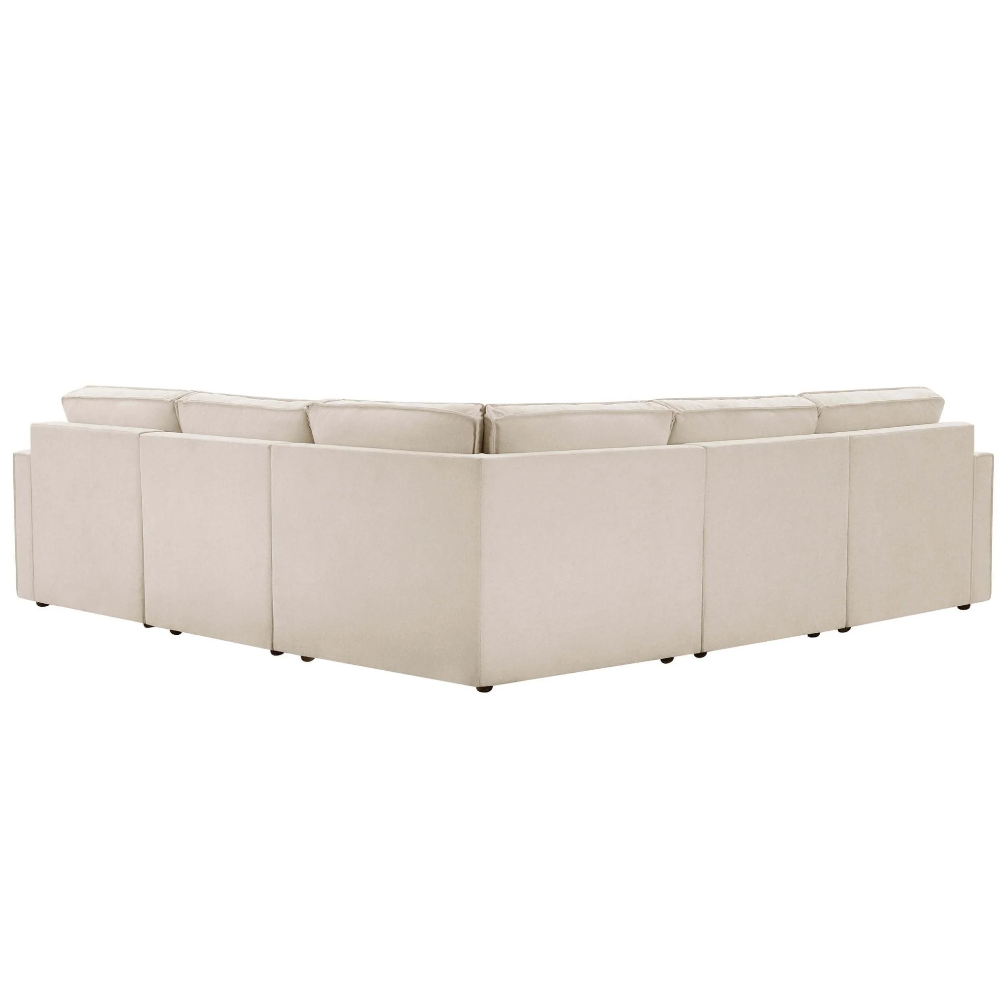 Brooklyn Slim Arm Large Right Hand Corner Sofa - Chenille Ivory - Image 4