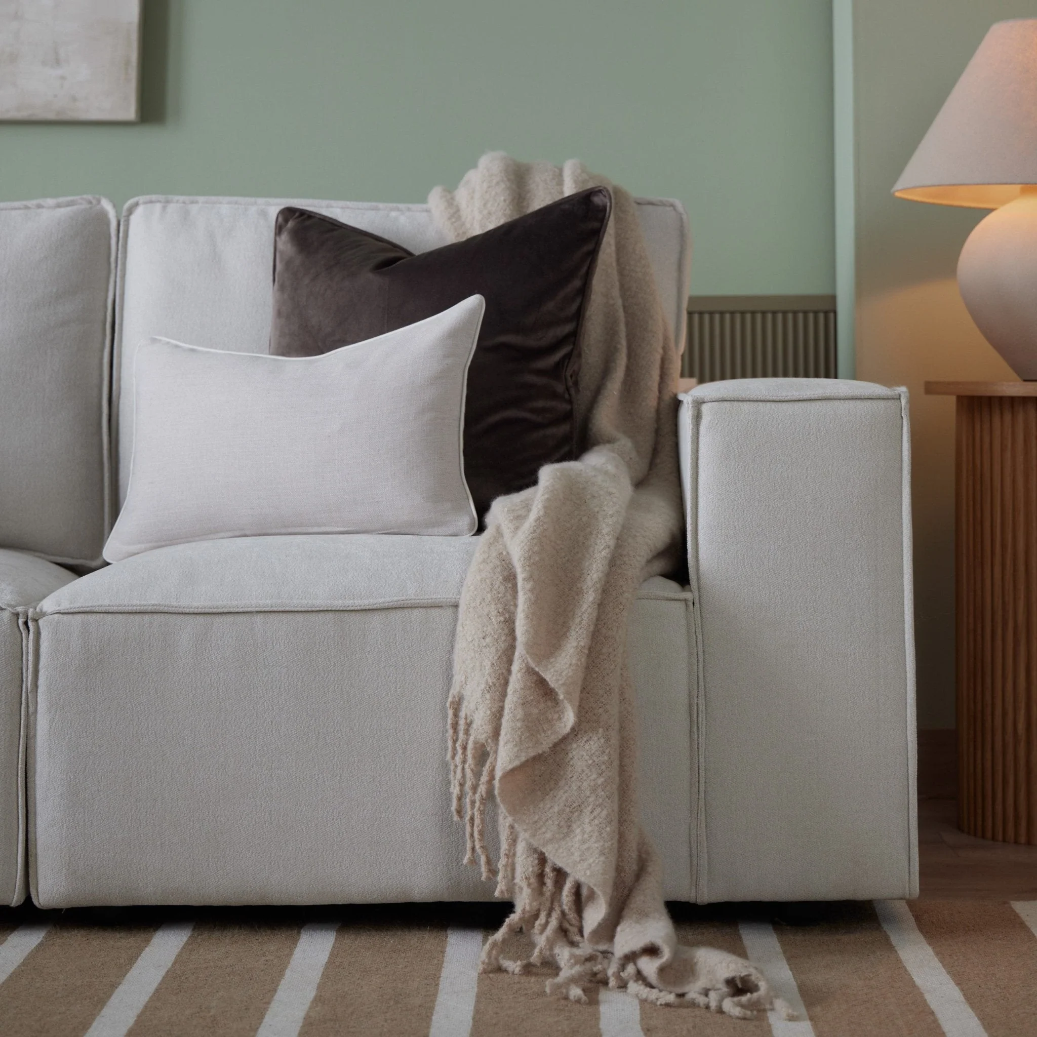 Brooklyn U-Shape Sofa - Ivory - Image 4