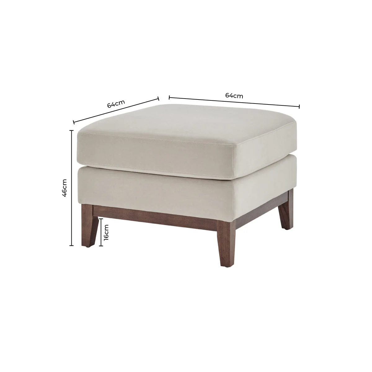 Chesterfield Pouffe - Natural Stripe - Image 7