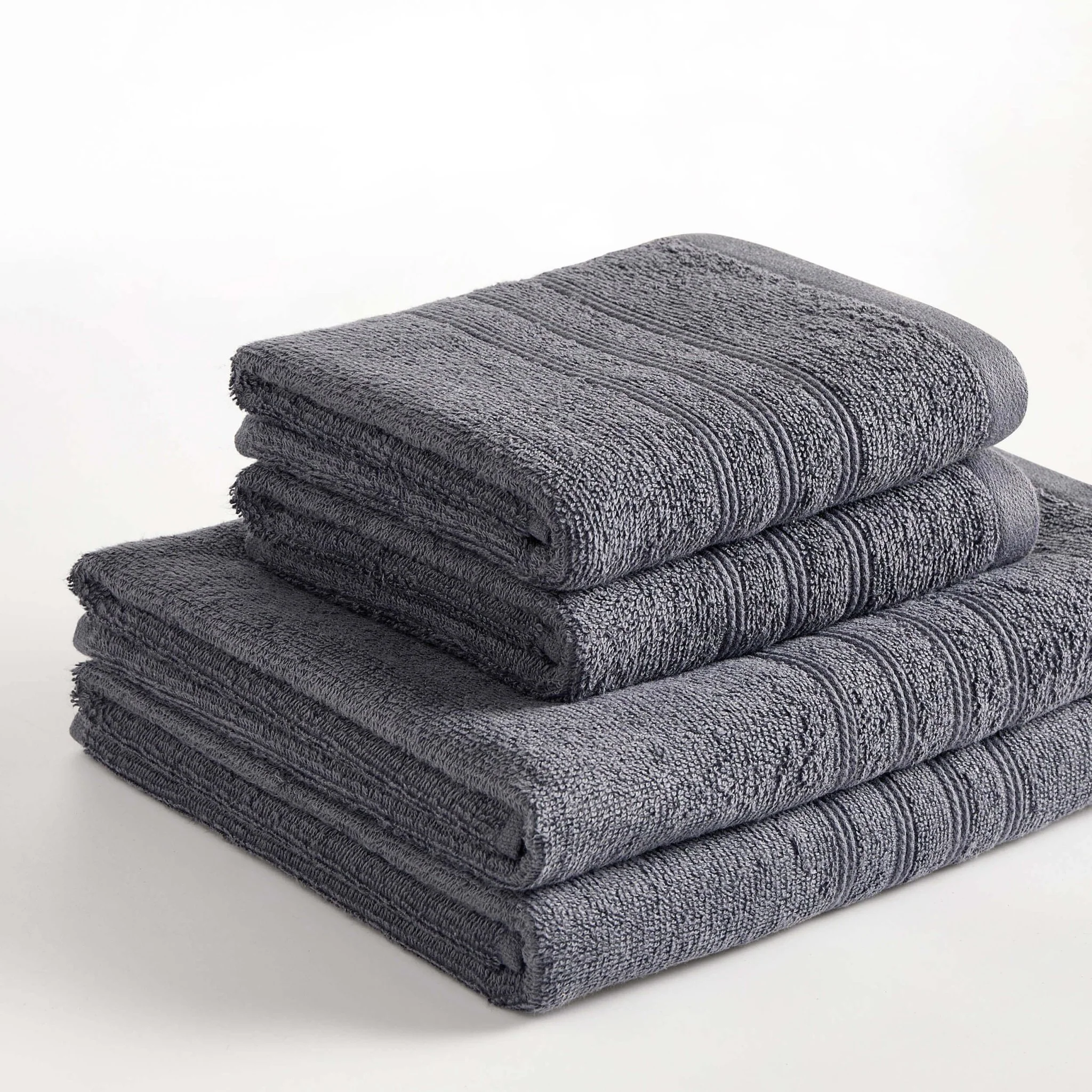 Crete 4 Piece Towel Bundle Set - Slate - Image 3