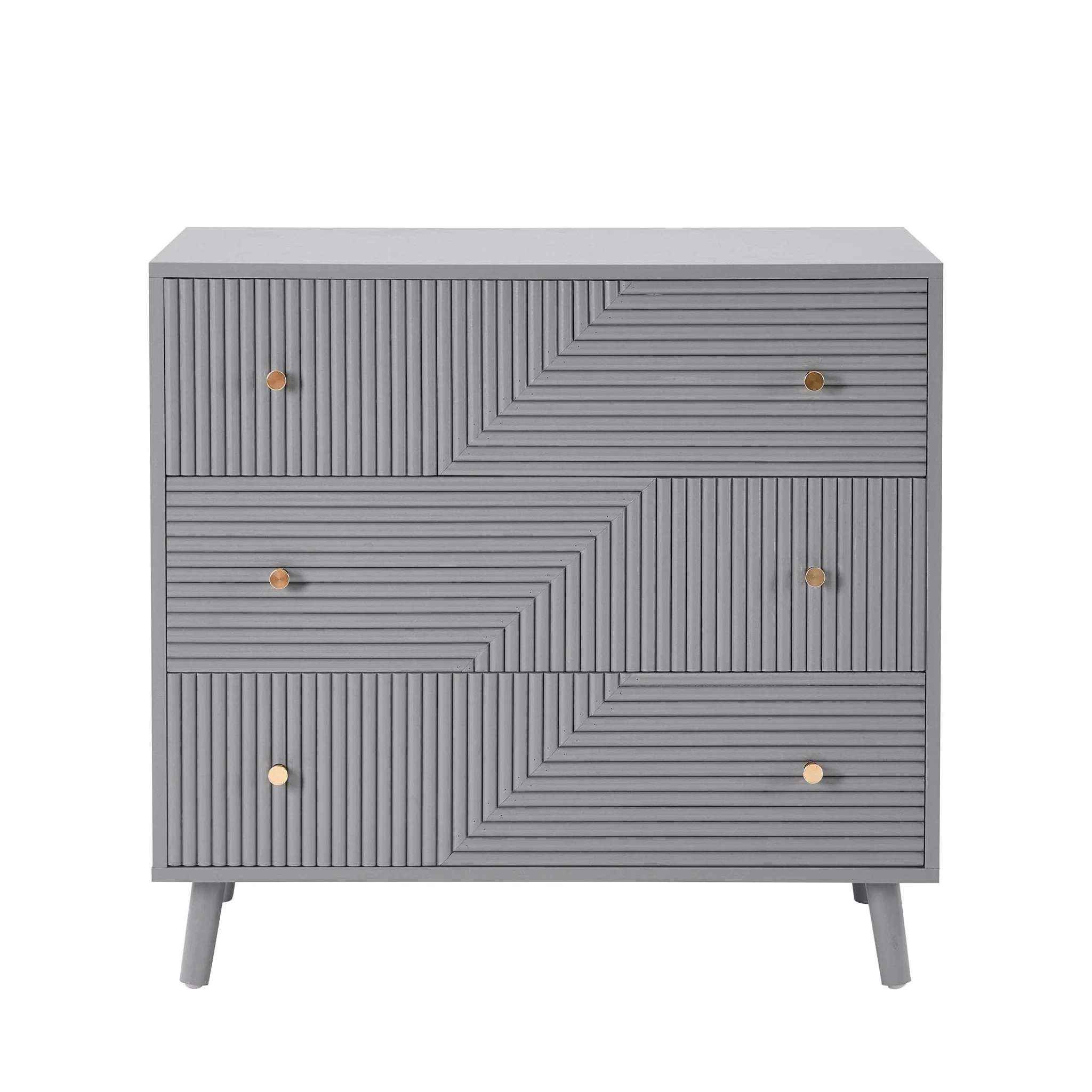 Dora 3 Drawer Chest - Light Grey - Image 2