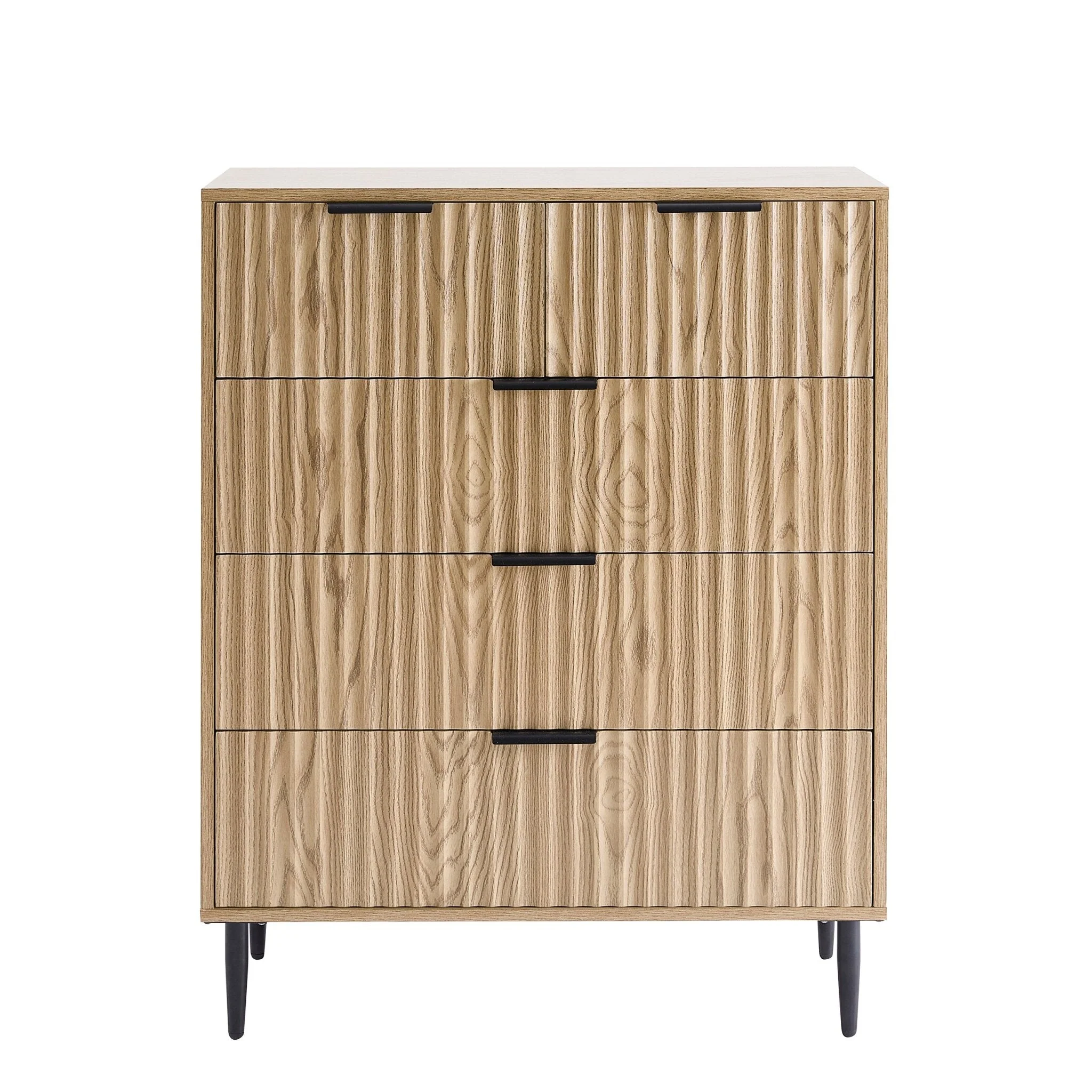Evie 5 Drawer Chest - Wood Effect - Image 3
