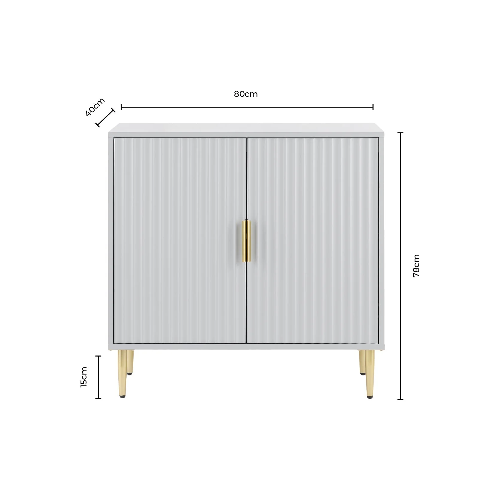 Evie Small Sideboard - White/Wood Effect - Image 9