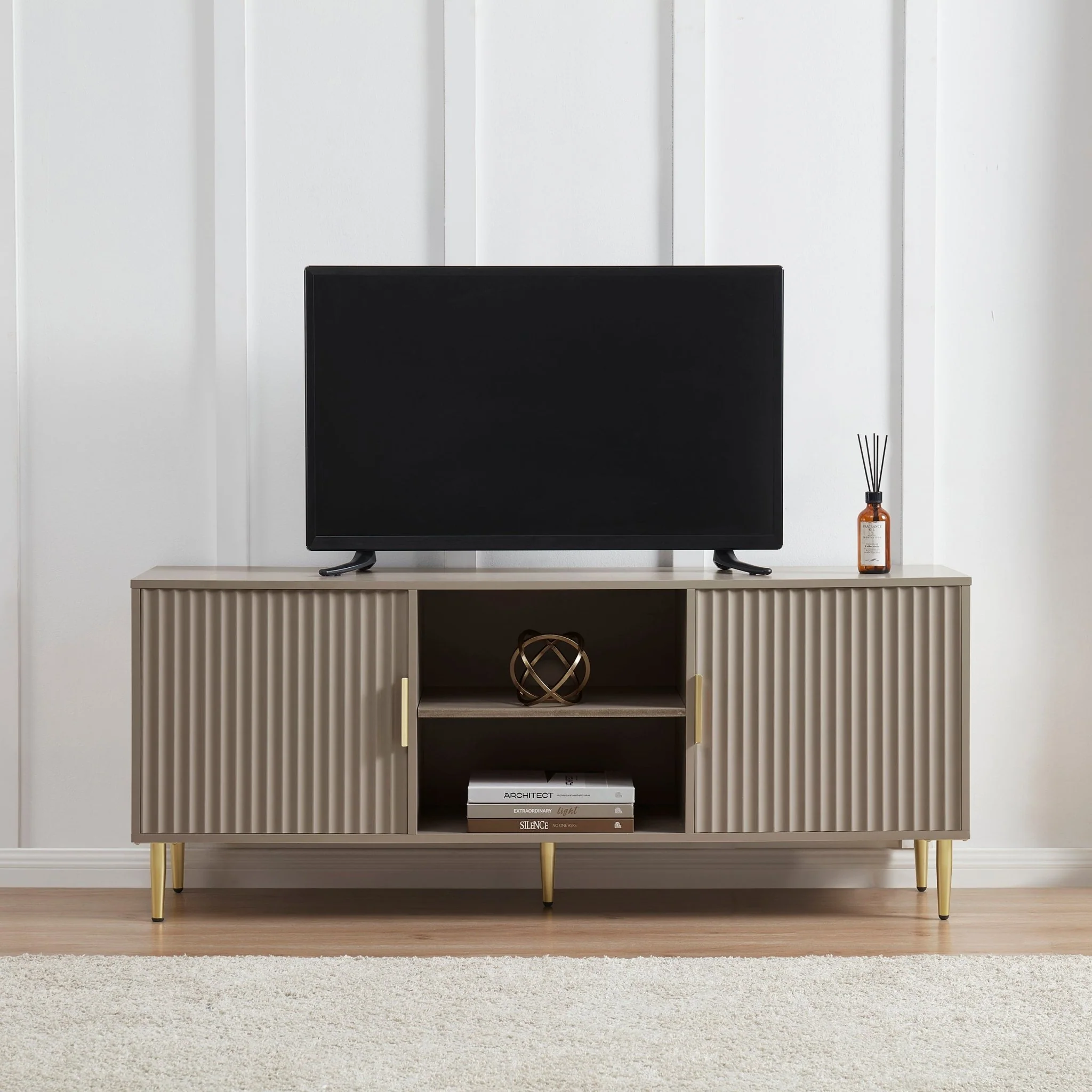 Evie TV Unit for TVs up to 65"- Taupe - Image 3