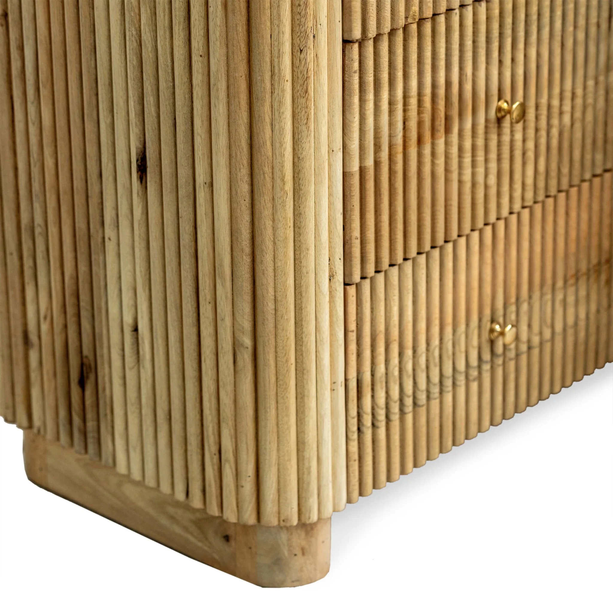 Finley Mango Wood 6 Drawer Chest - Natural - Image 5