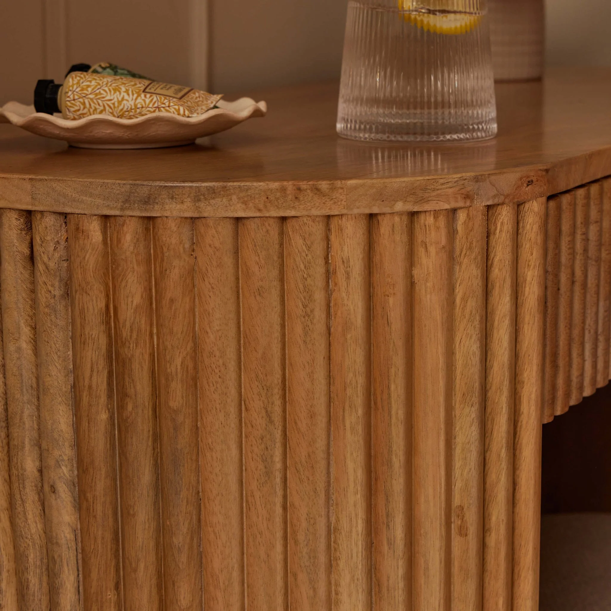 Finley Mango Wood Dressing Table Console - Natural - Image 2