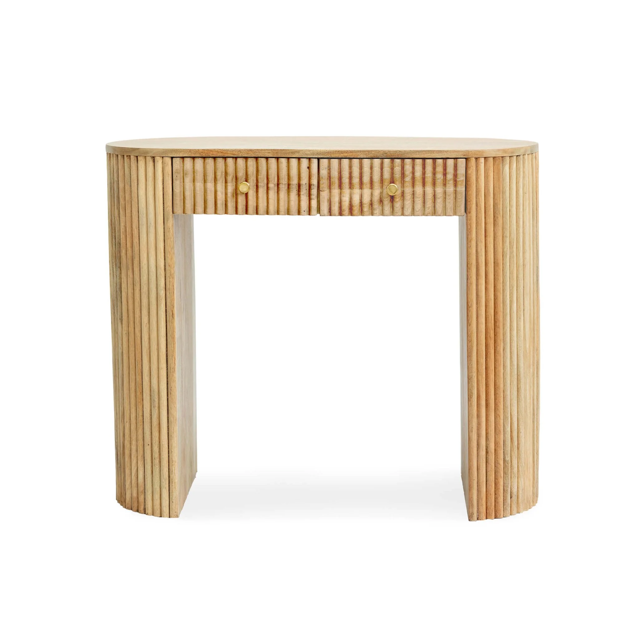 Finley Mango Wood Dressing Table Console - Natural - Image 6