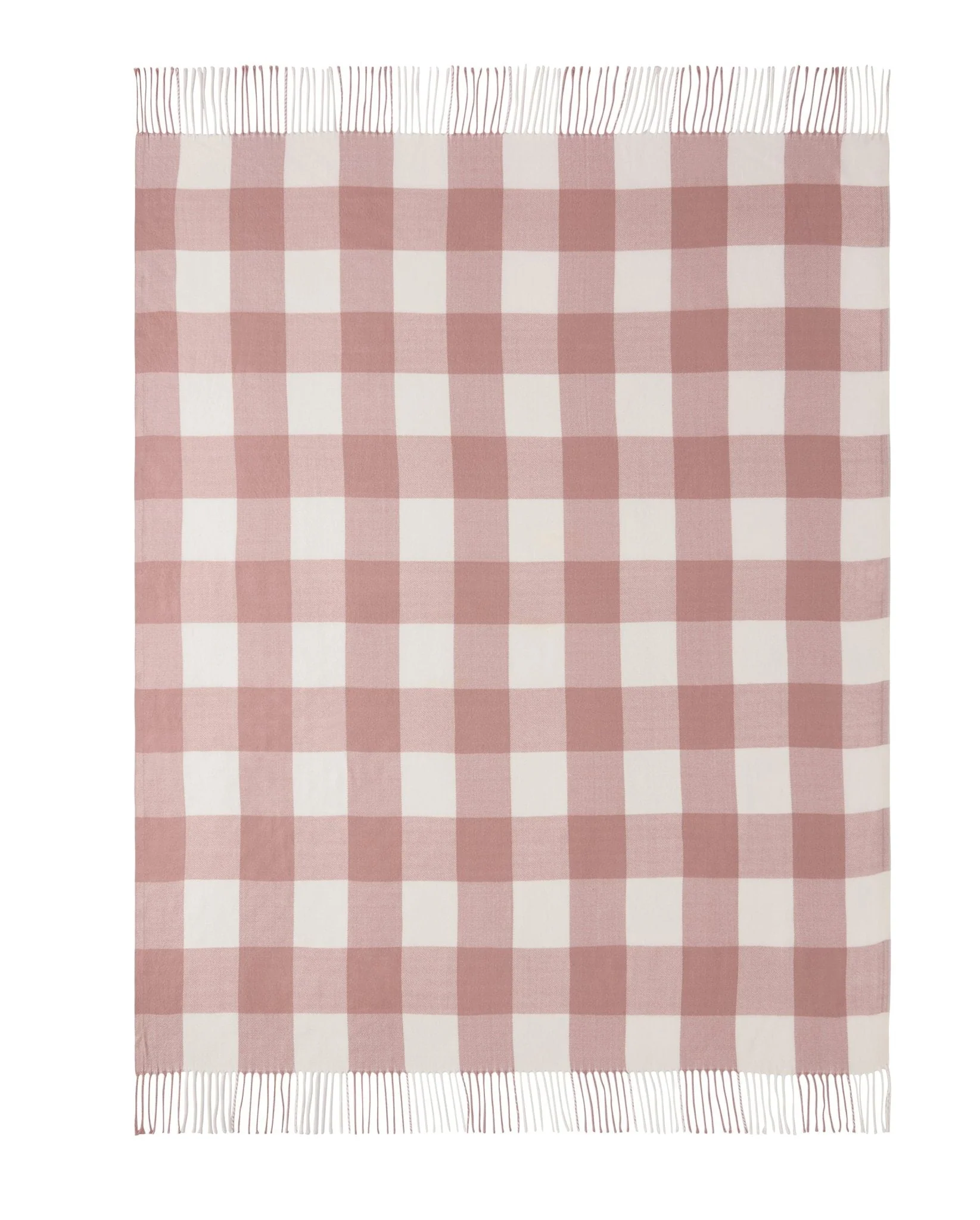 Gingham Sofa Throw - Cinder Rose - Image 2