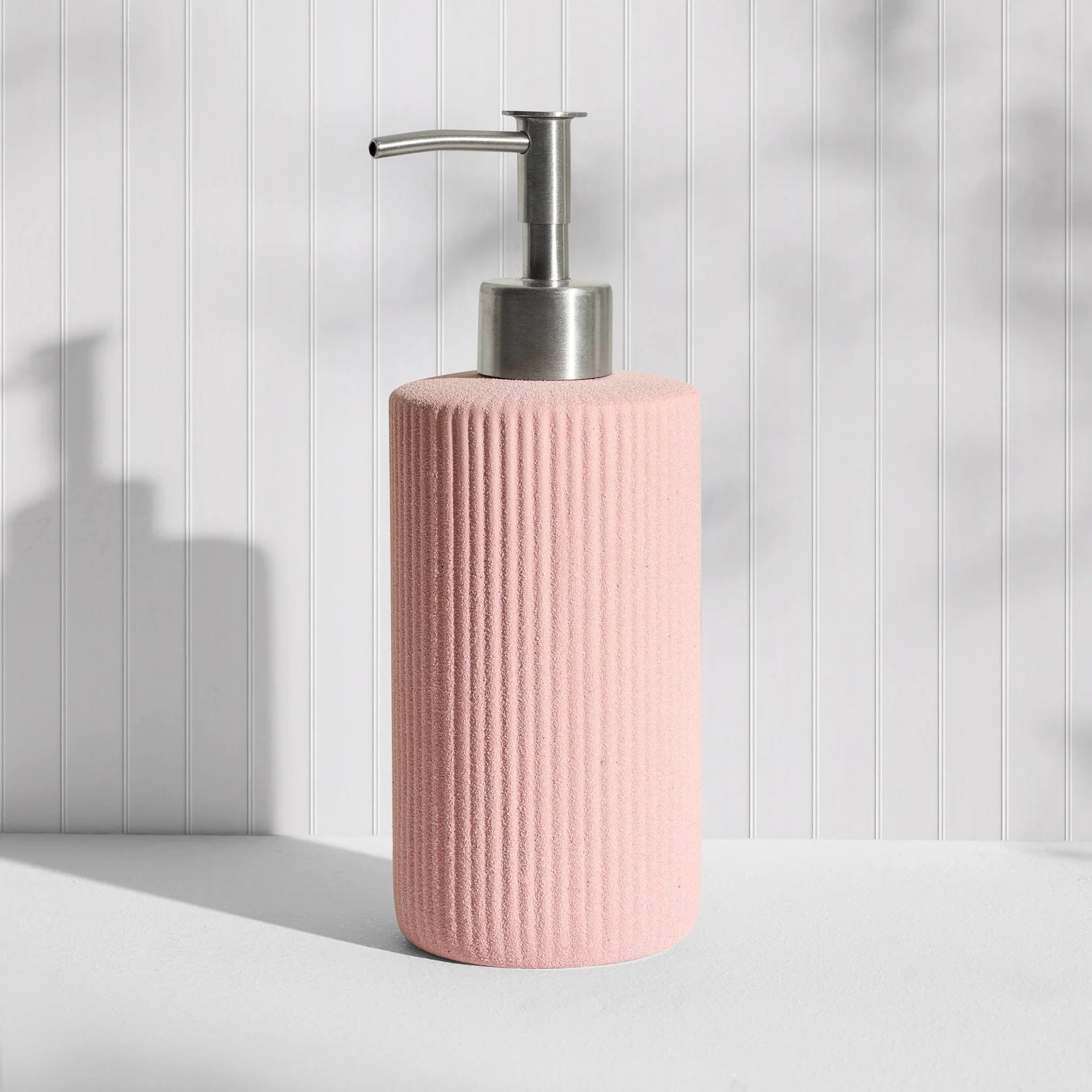 Hadley Sand Effect Soap Dispenser - Pink