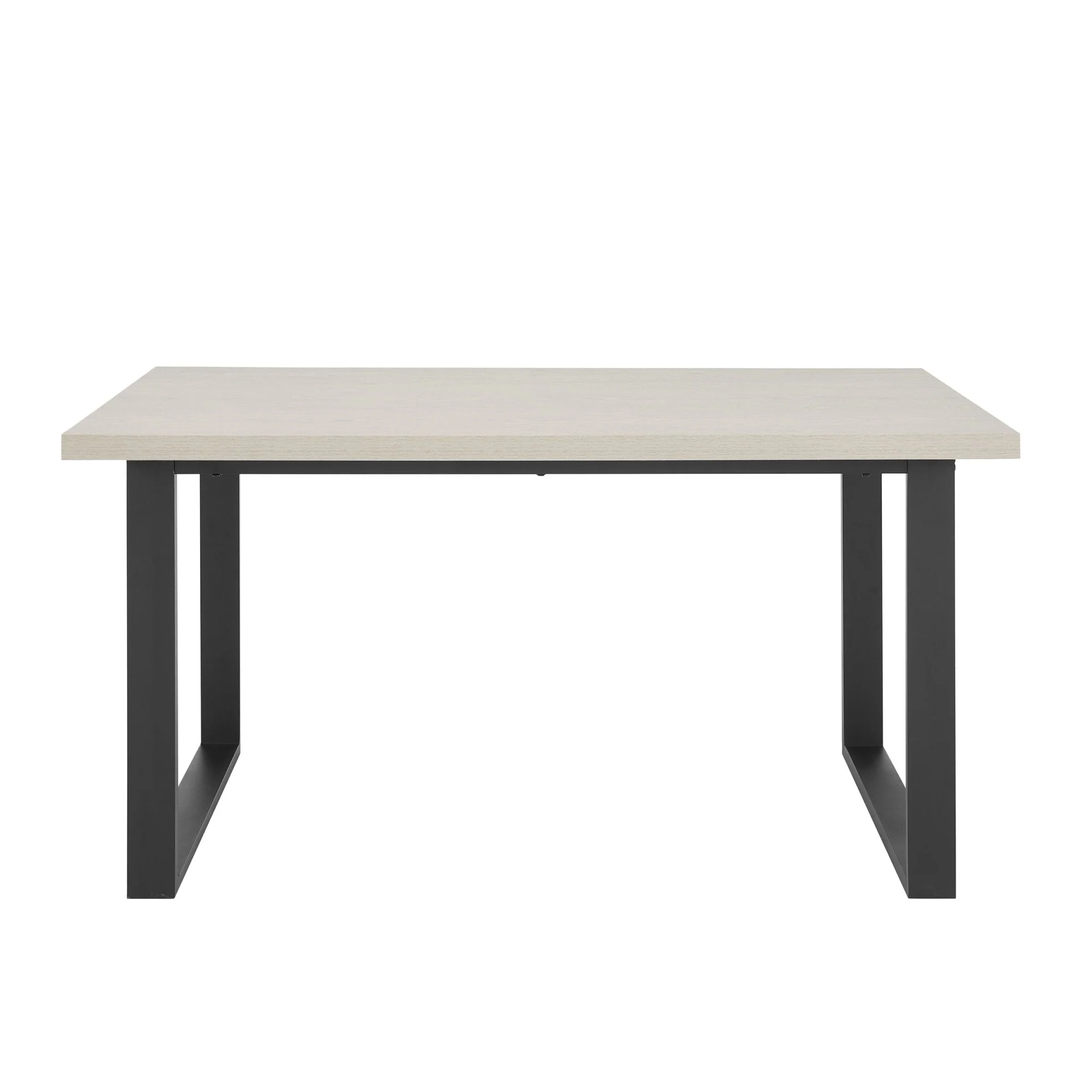 Harper 4-6 Seater Dining Table - Wood/Black - Image 2