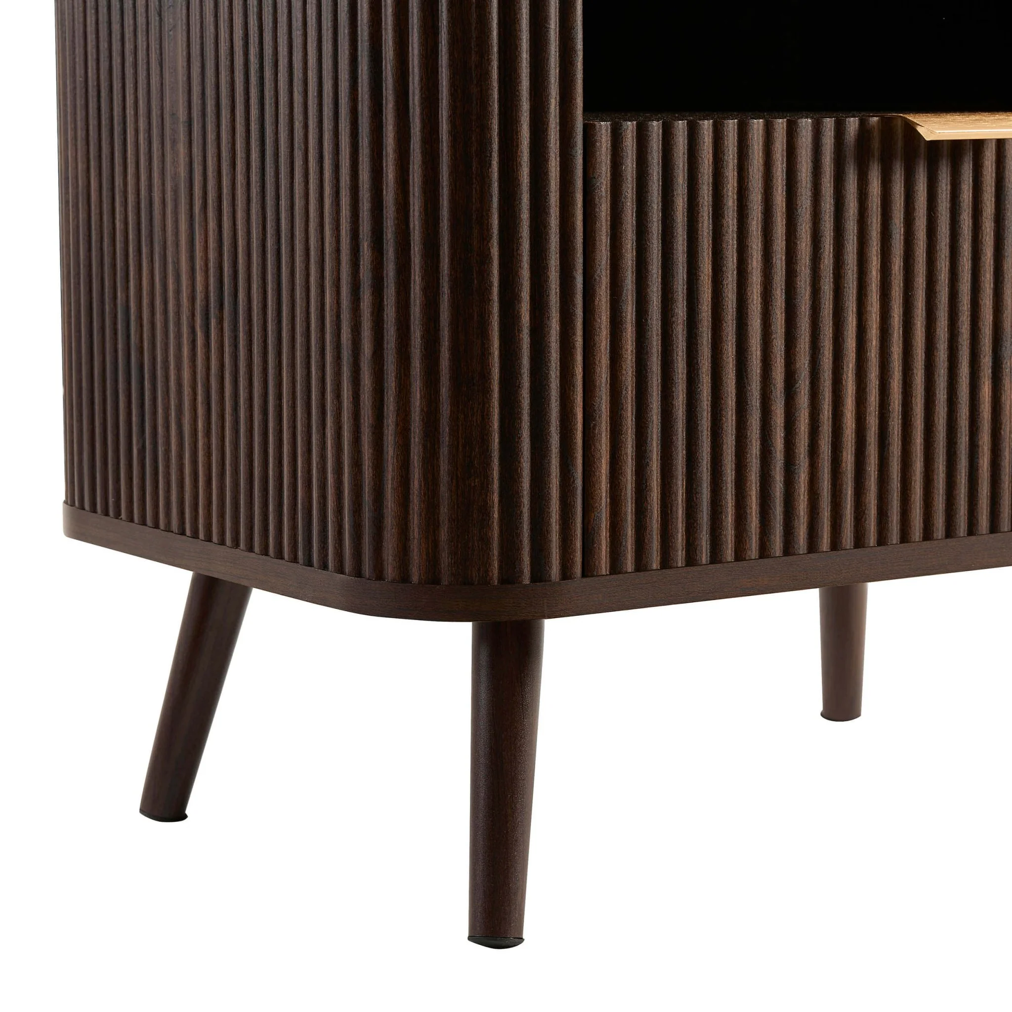Hattie 1 Drawer Bedside with Shelf - Walnut - Image 7