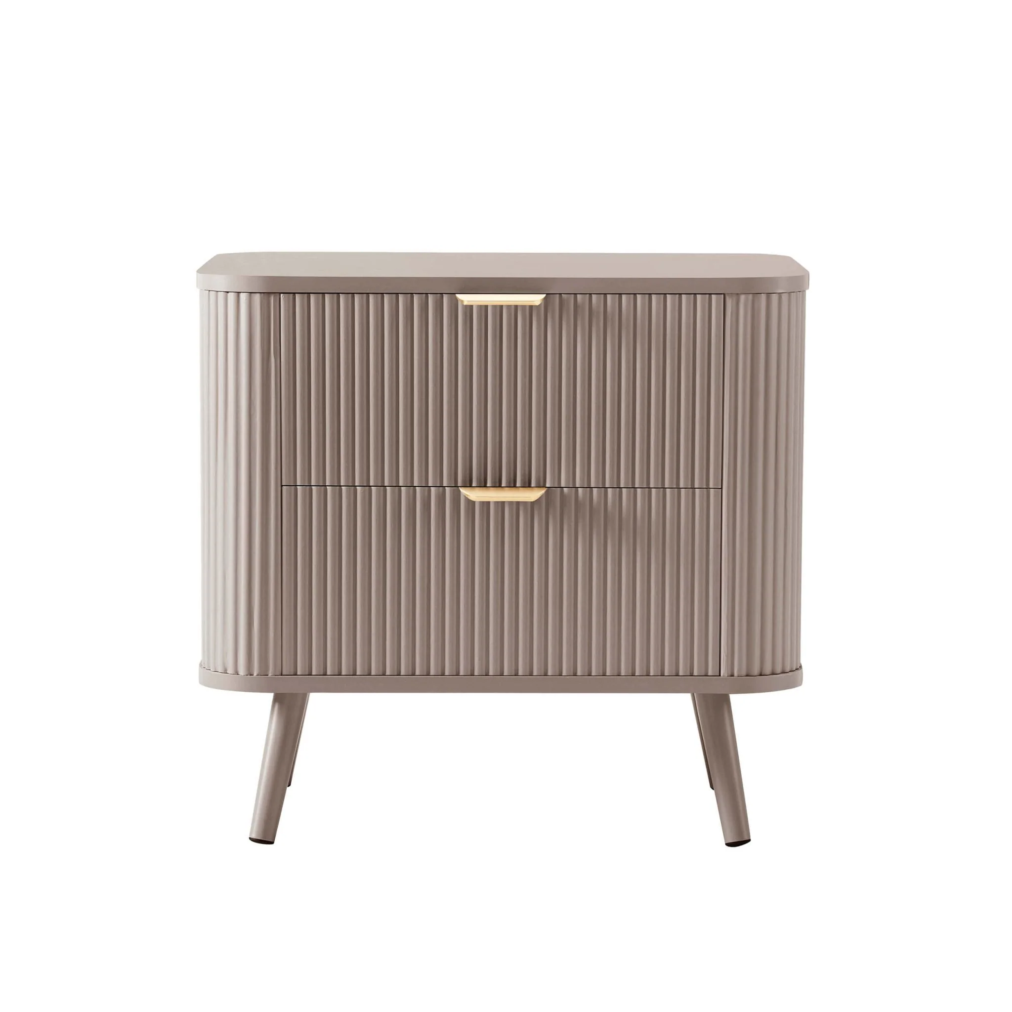 Hattie 2 Drawer Bedside Table - Taupe - Image 5