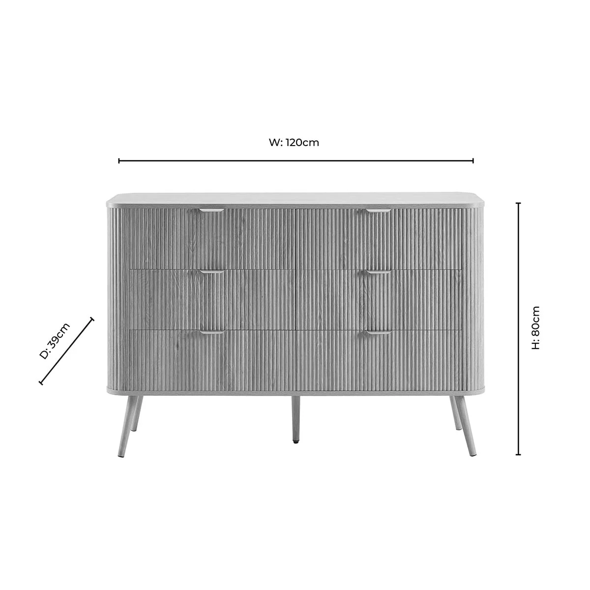 Hattie 6 Drawer Large Chest - Walnut - Image 7