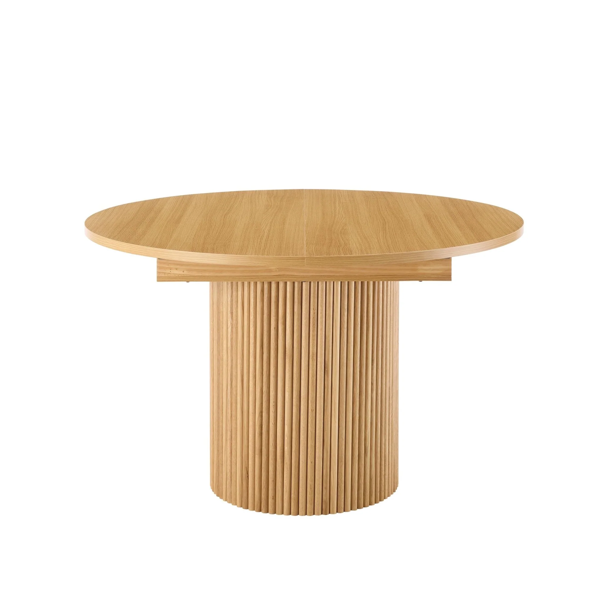 Hattie Oval Extendable 4-6 Seater Dining Table - Light Wood - Image 2
