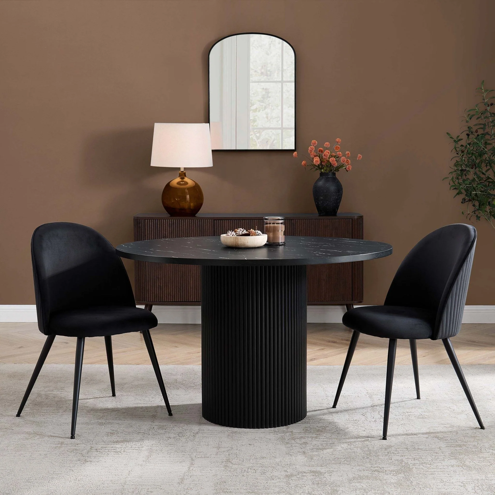 Hattie Set of 2 Dining Chairs - Black