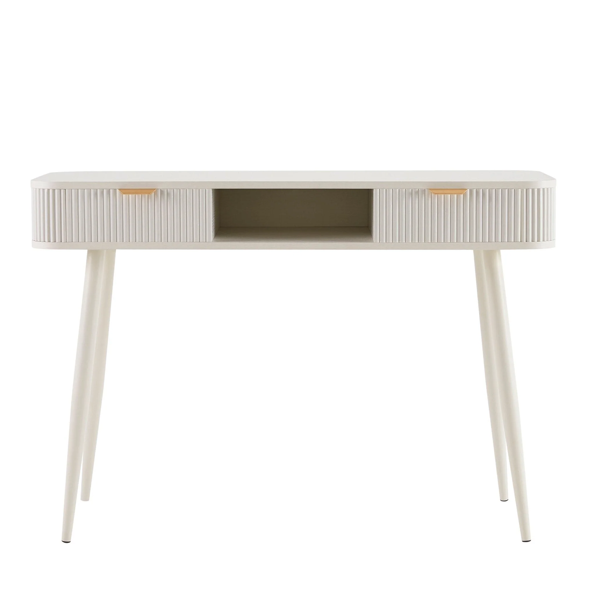 Hattie Storage Dressing Table Console - Warm White - Image 2