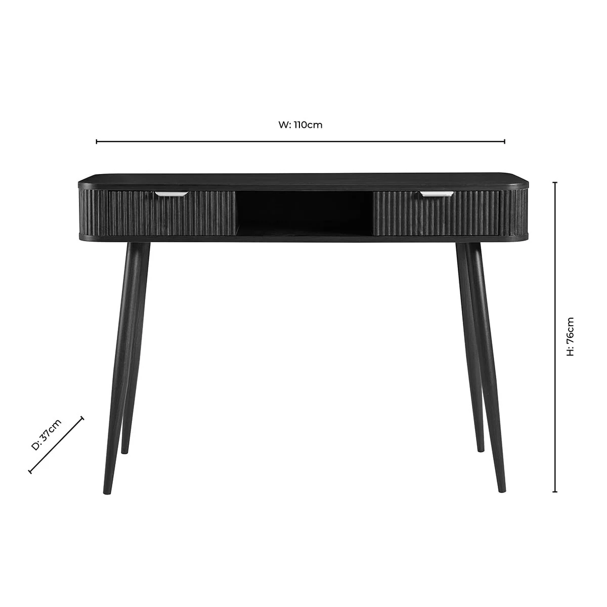 Hattie Storage Dressing Table Console - Warm White - Image 7