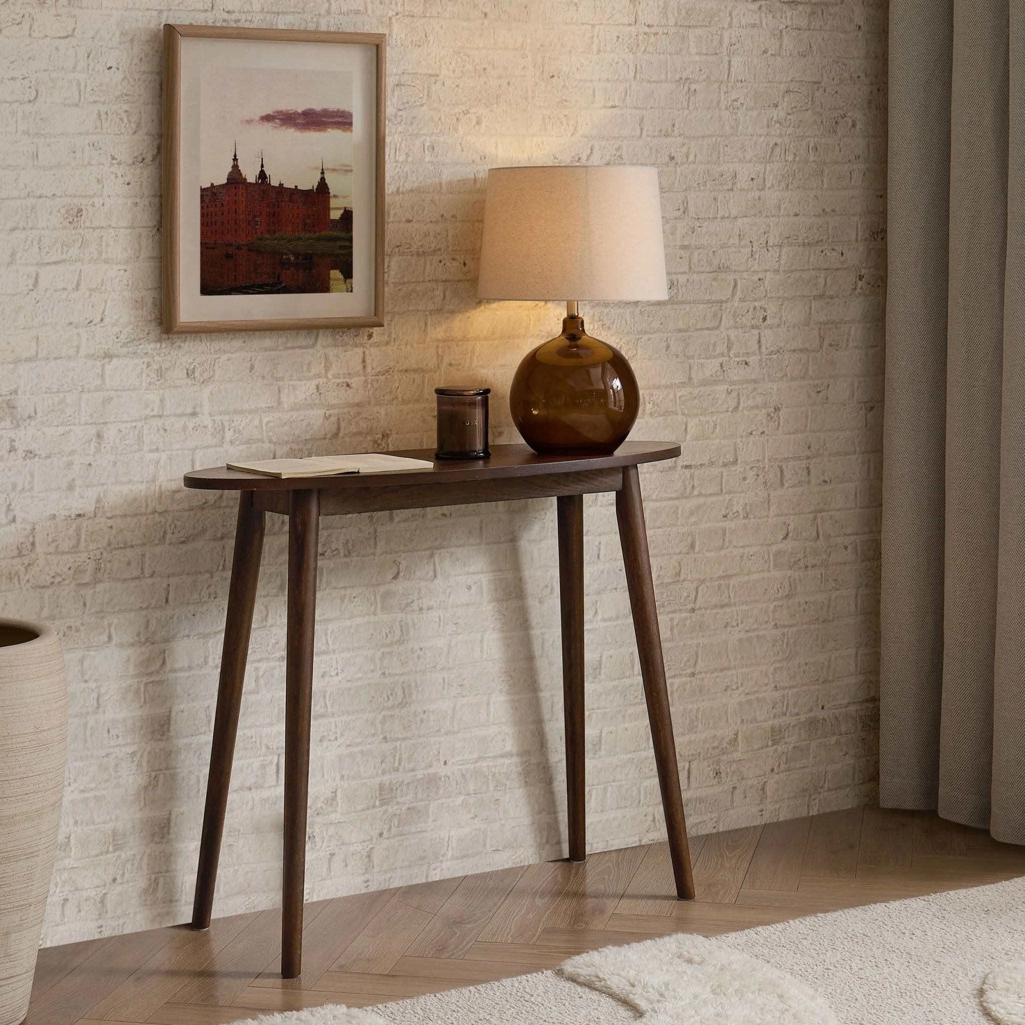 Heidi Oak Console Table - Walnut