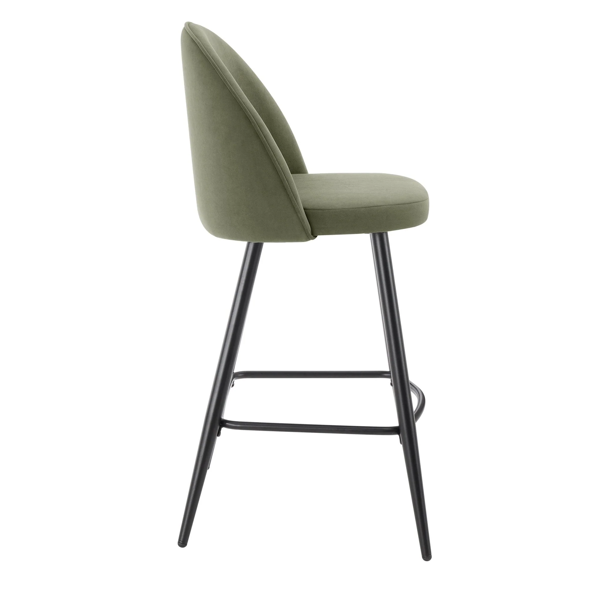 Iris Set Of 2 Barstools - Sage Green/Black - Image 3