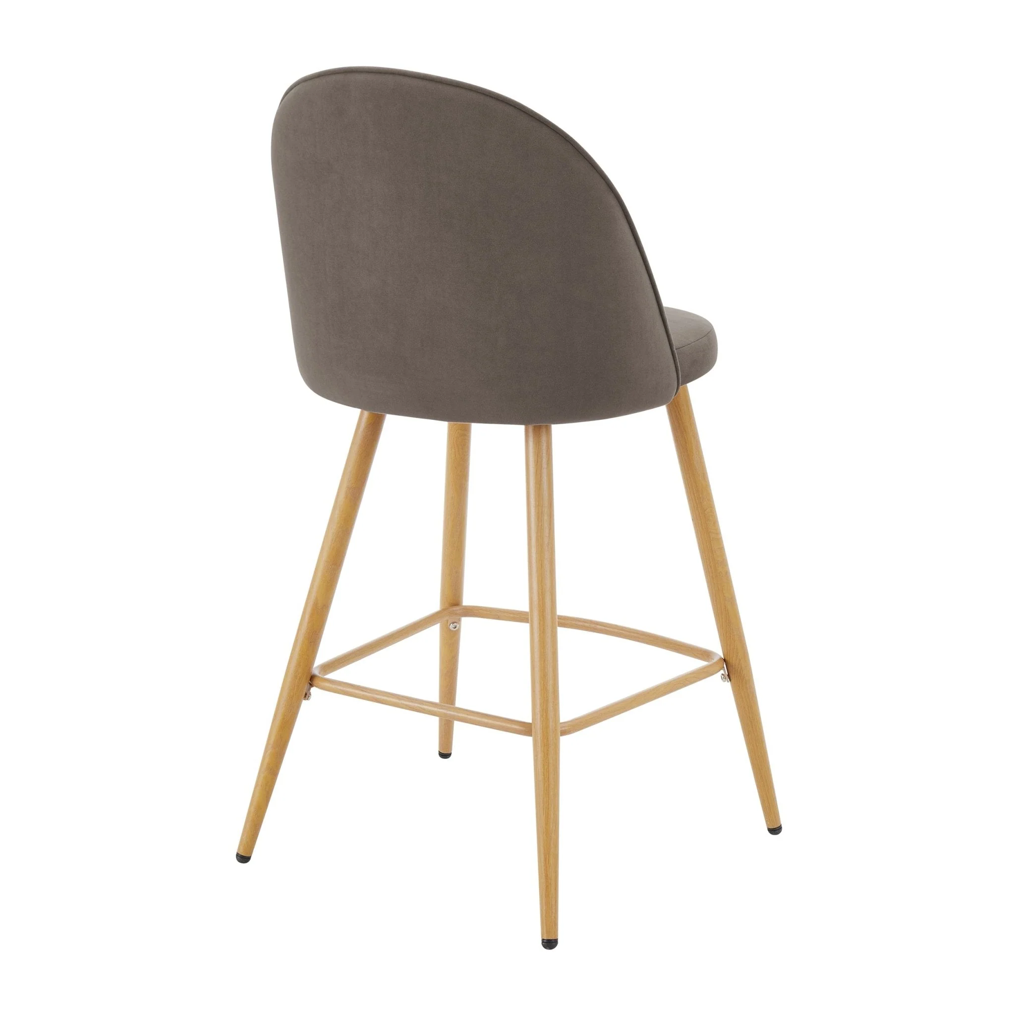 Iris Set of 2 Barstools - Taupe/Natural - Image 5