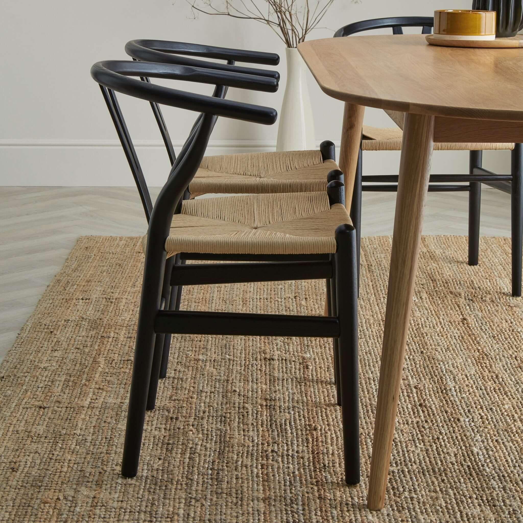 Jade Set Of 2 Dining Chairs - Black/Natural - Image 4