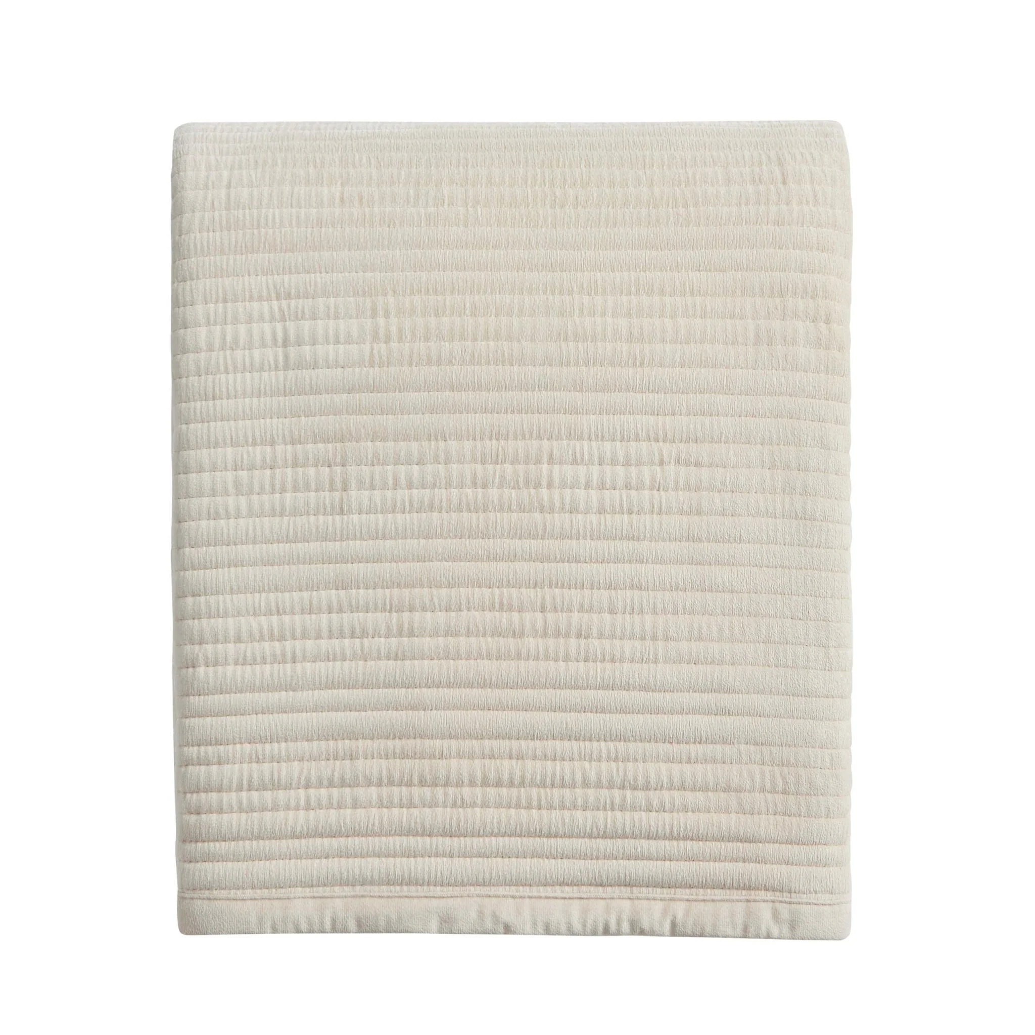 Leona Luxury Quilted Velvet Bedspread - Champagne - Image 3