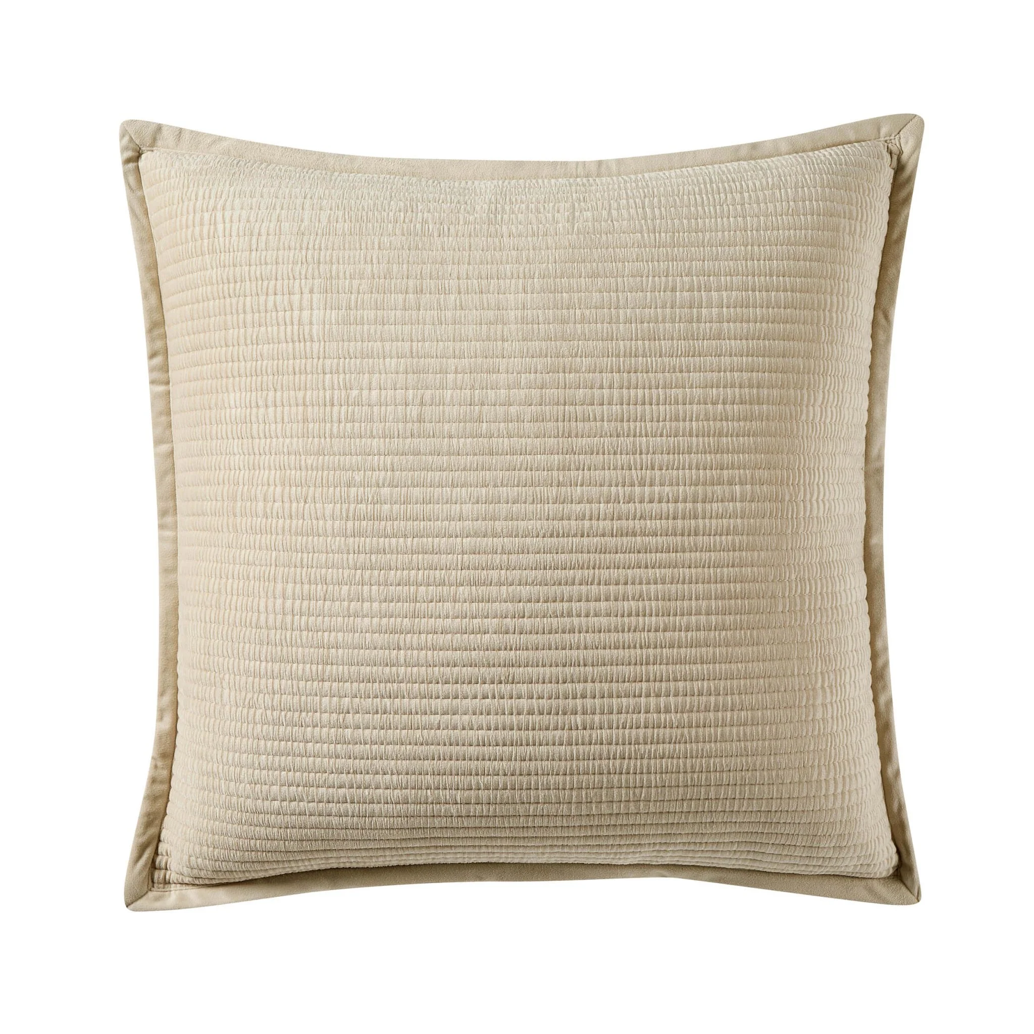 Leona Luxury Quilted Velvet Sofa Cushion Cover - Champagne - Image 4