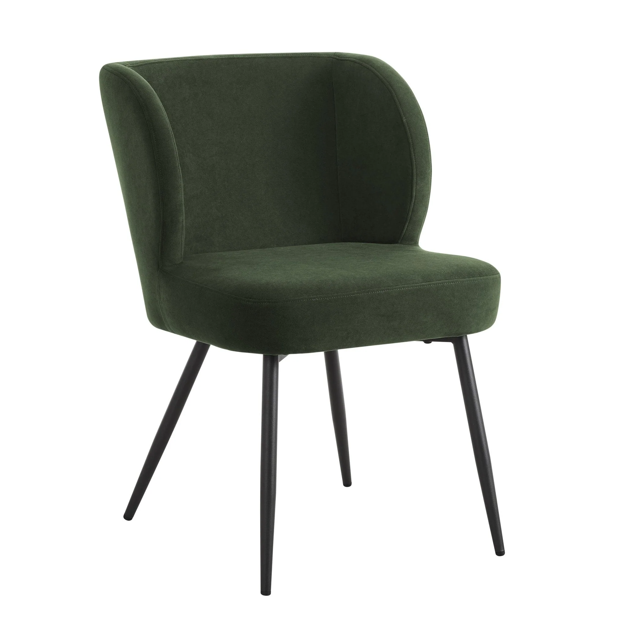 Mabel Set of 2 Dining Chairs - Velvet  - Dark Olive - Image 3