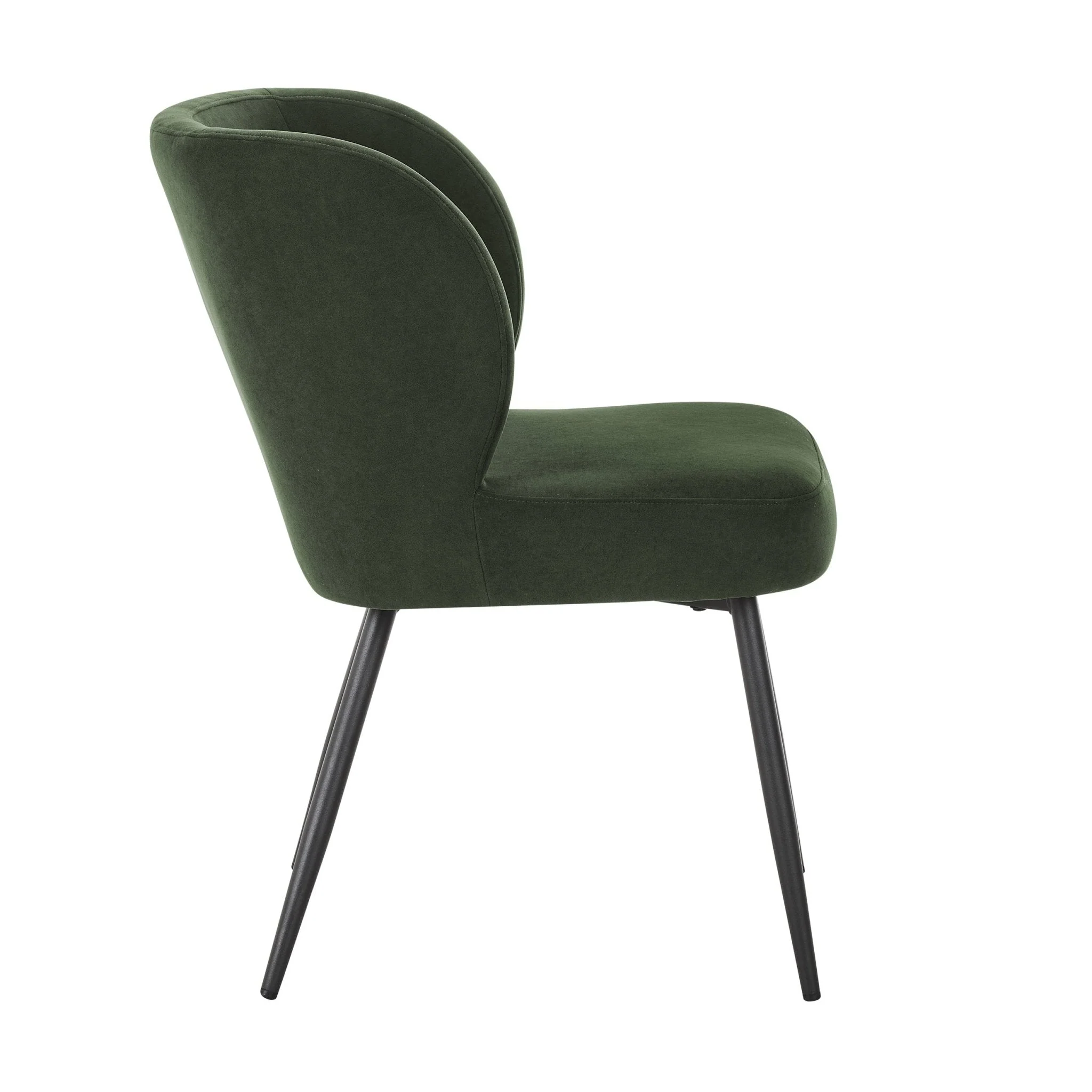 Mabel Set of 2 Dining Chairs - Velvet  - Dark Olive - Image 4