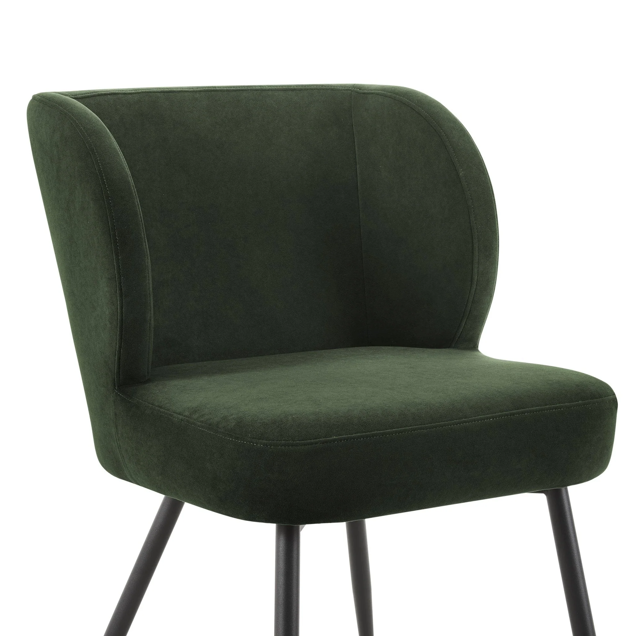 Mabel Set of 2 Dining Chairs - Velvet  - Dark Olive - Image 6