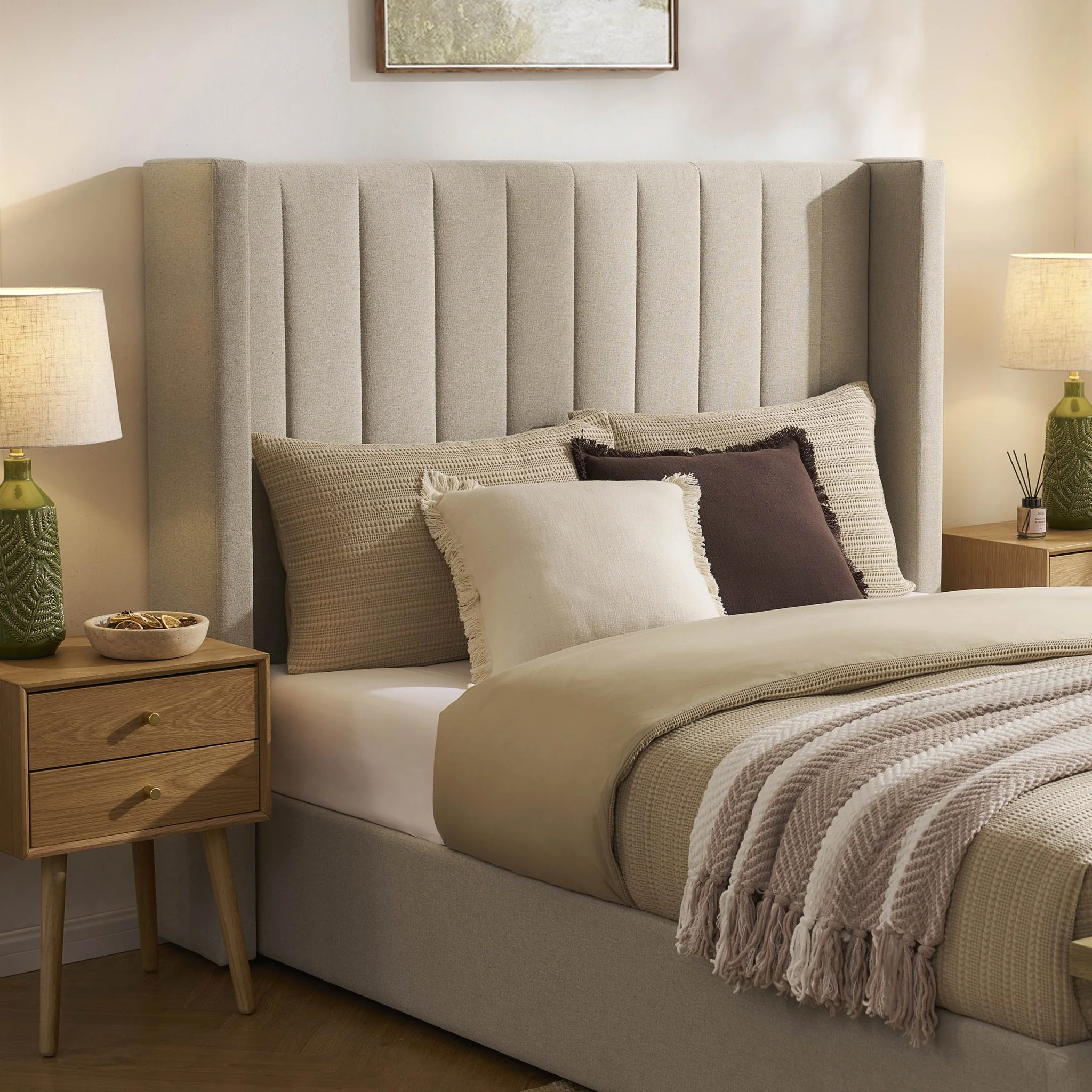Madison Ottoman Storage Bed - Oatmeal - Image 4